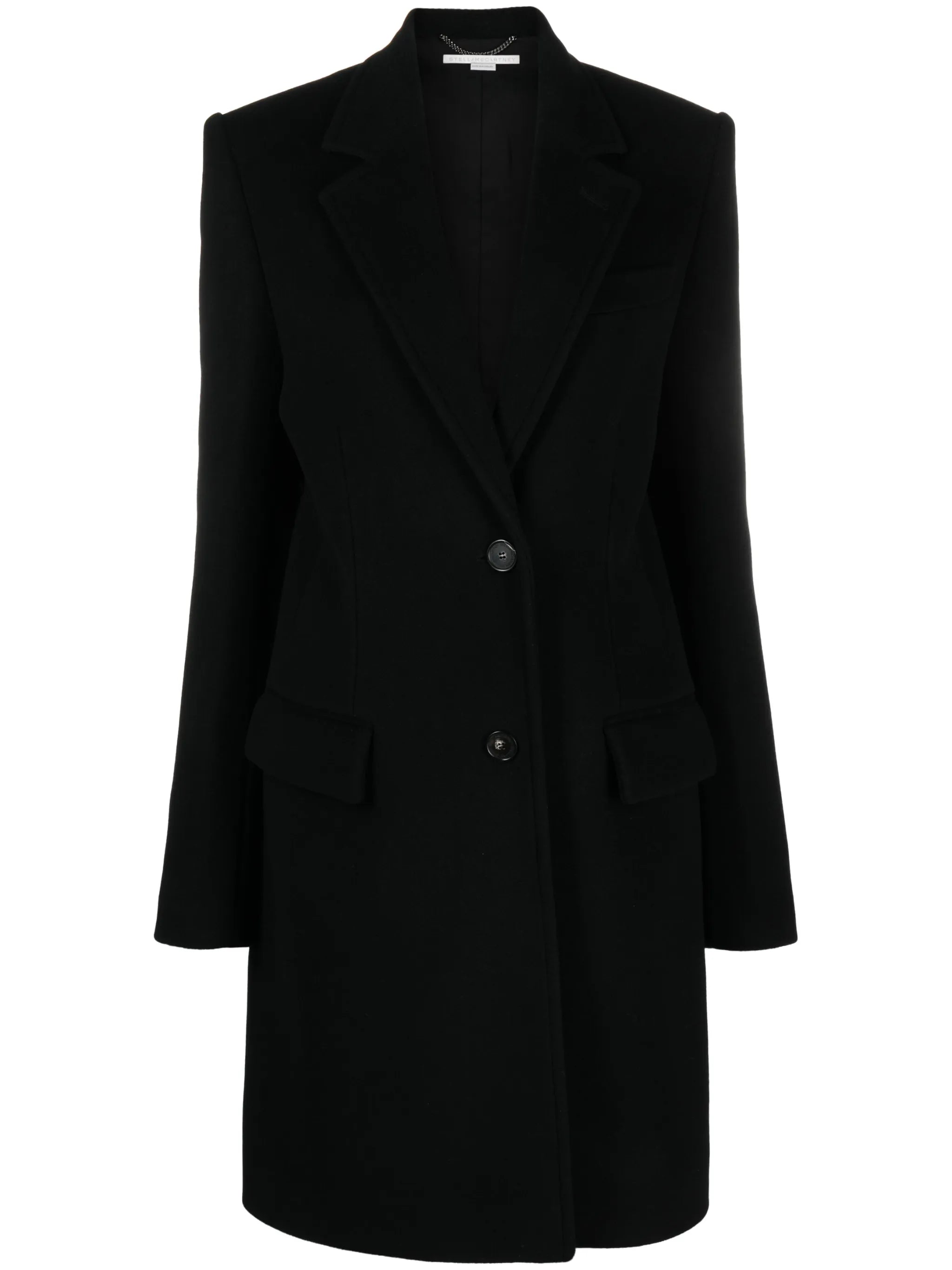 single-breasted wool coat