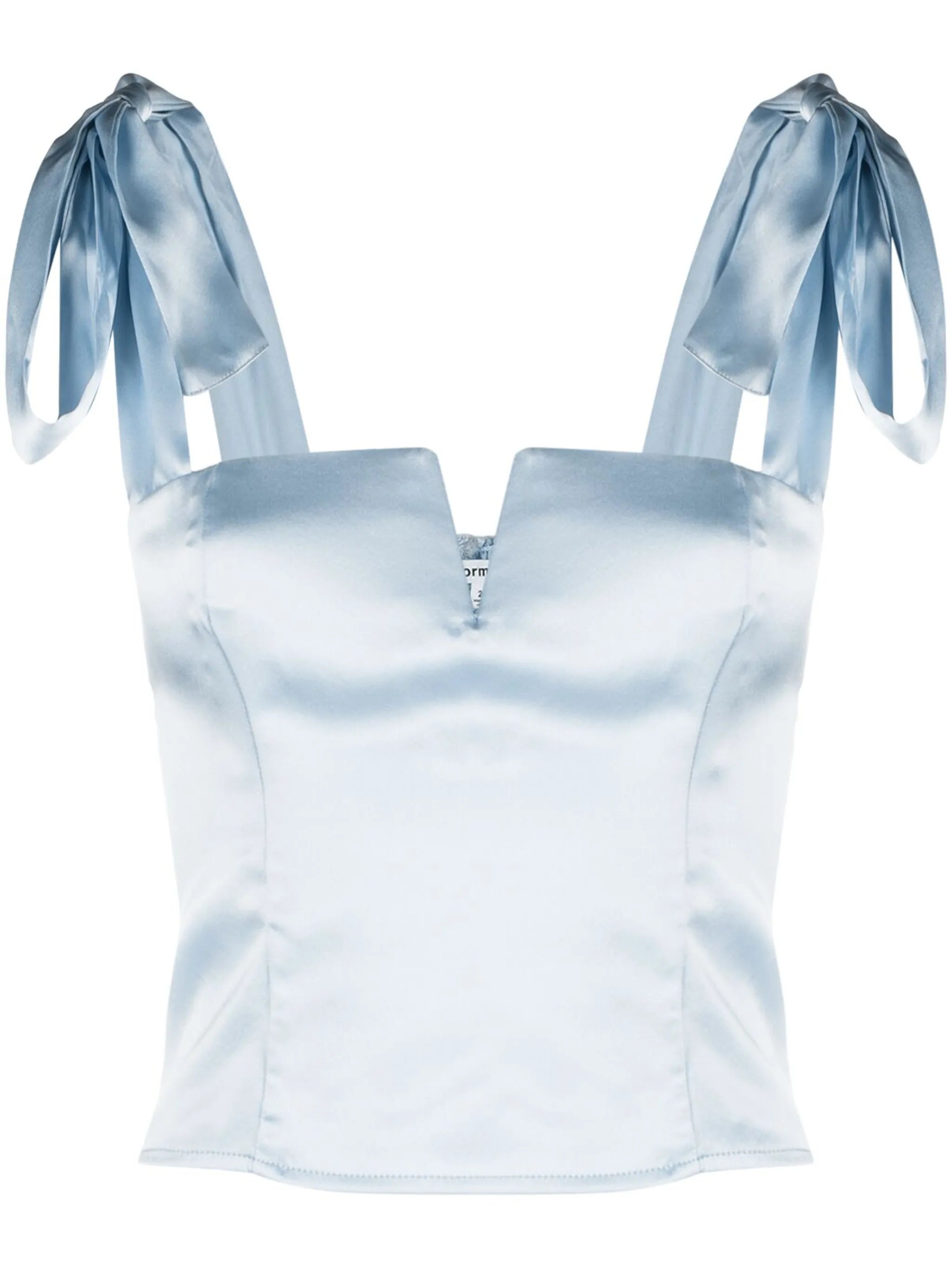 tie-fastening straps silk top