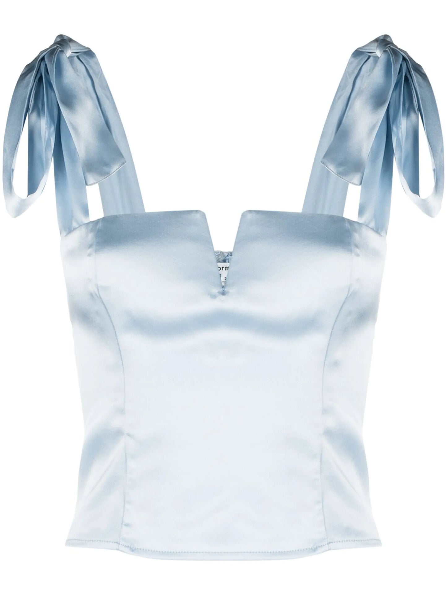 tie-fastening straps silk top