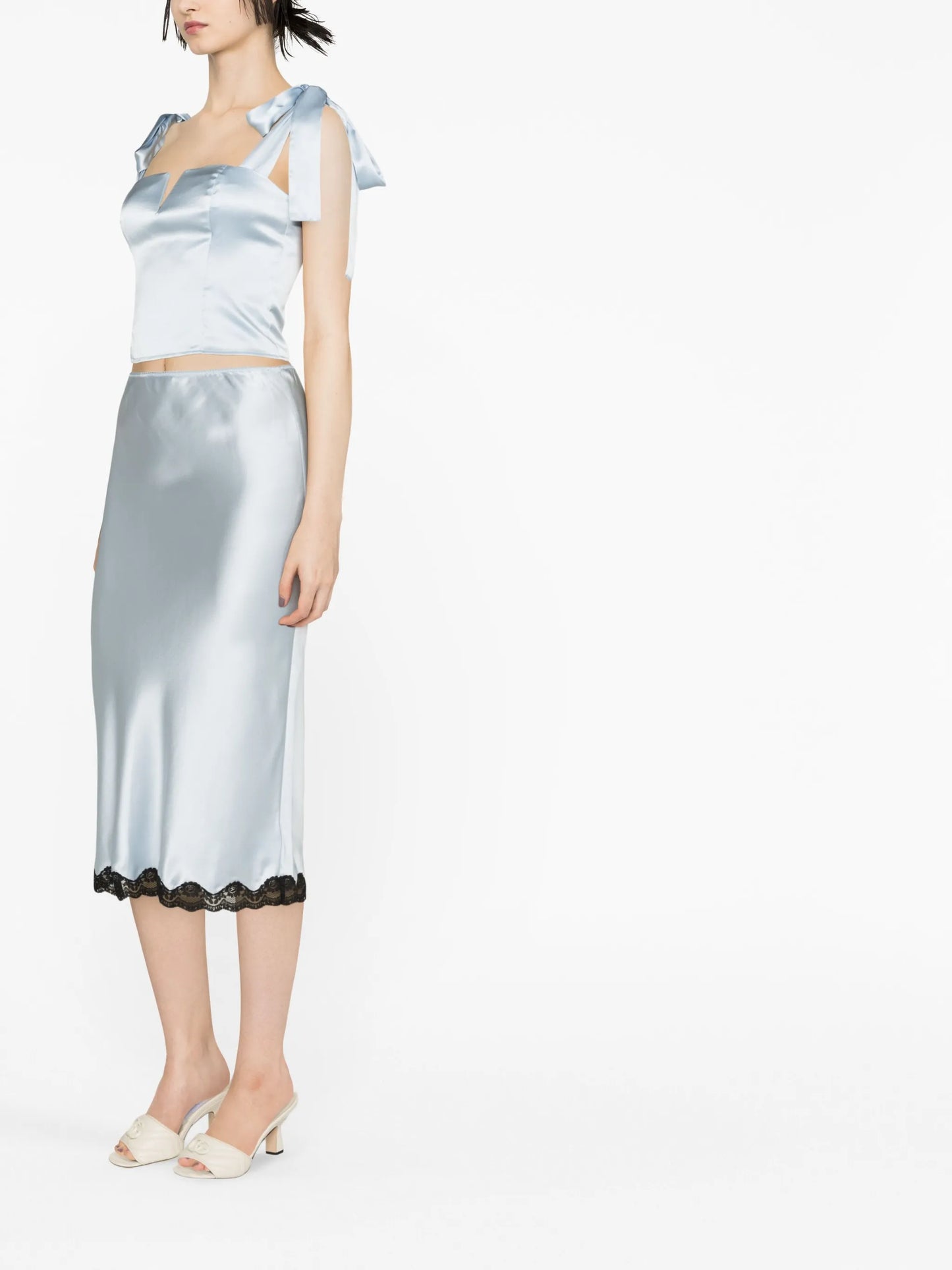 tie-fastening straps silk top