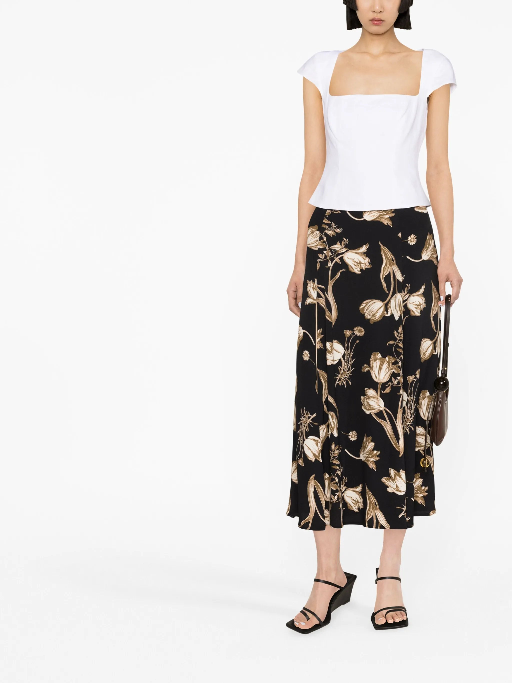 Zoe floral-print skirt