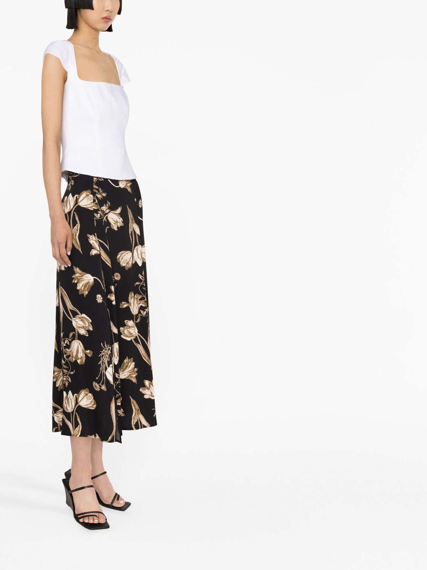 Zoe floral-print skirt
