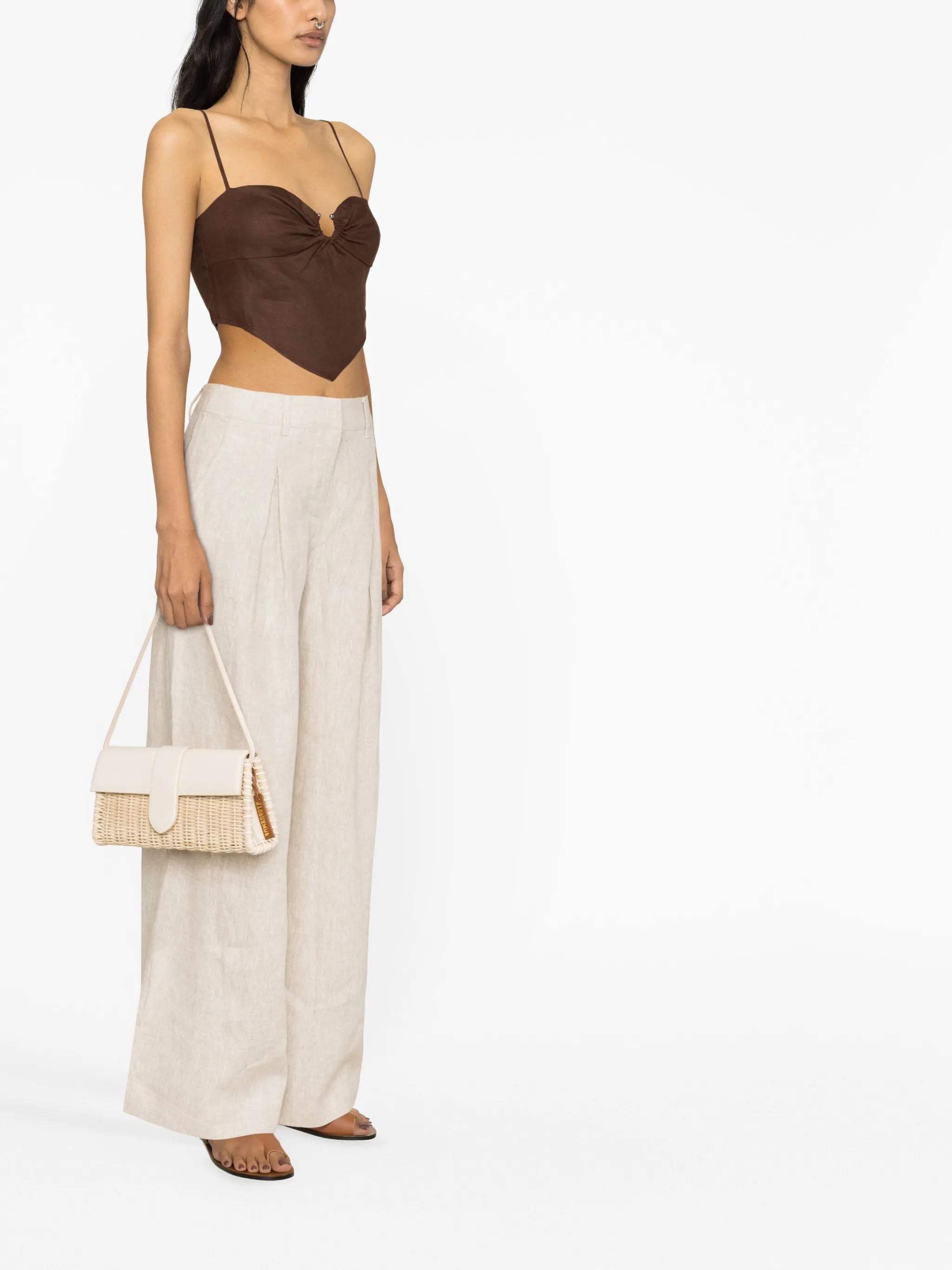 Asher linen wide-leg trousers