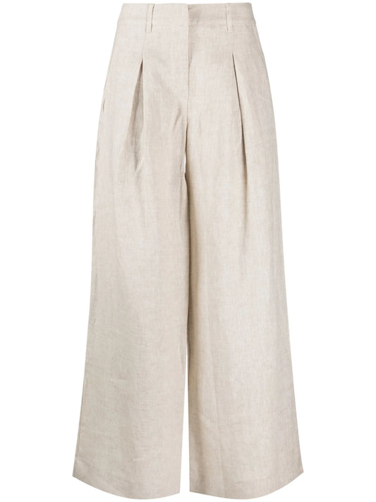 Asher linen wide-leg trousers