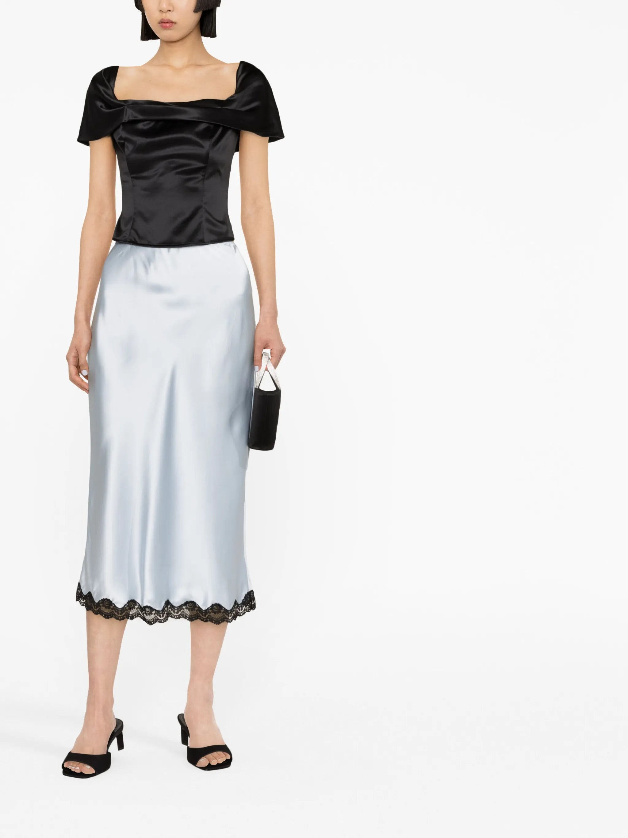 Arie silk midi skirt
