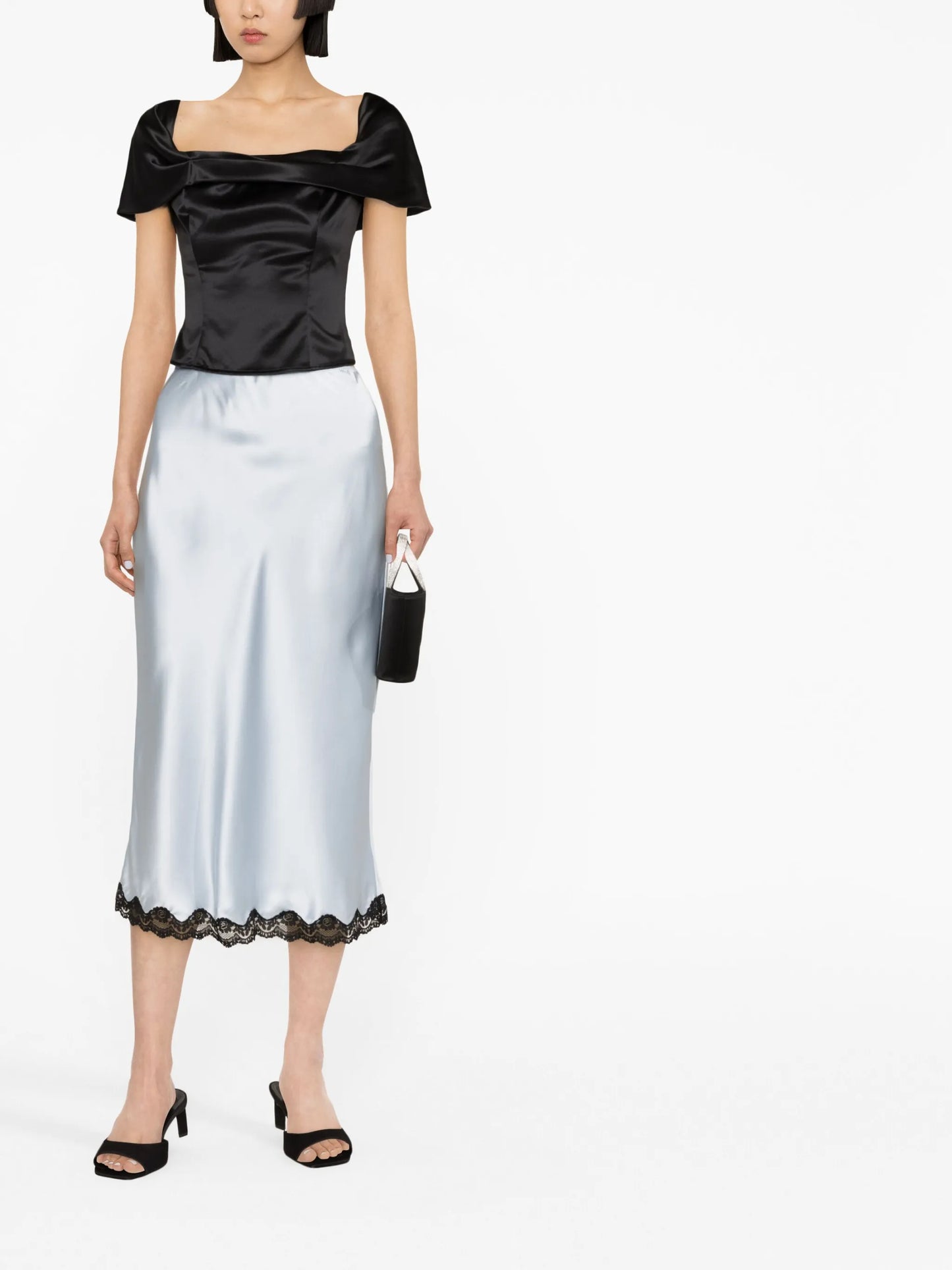 Arie silk midi skirt