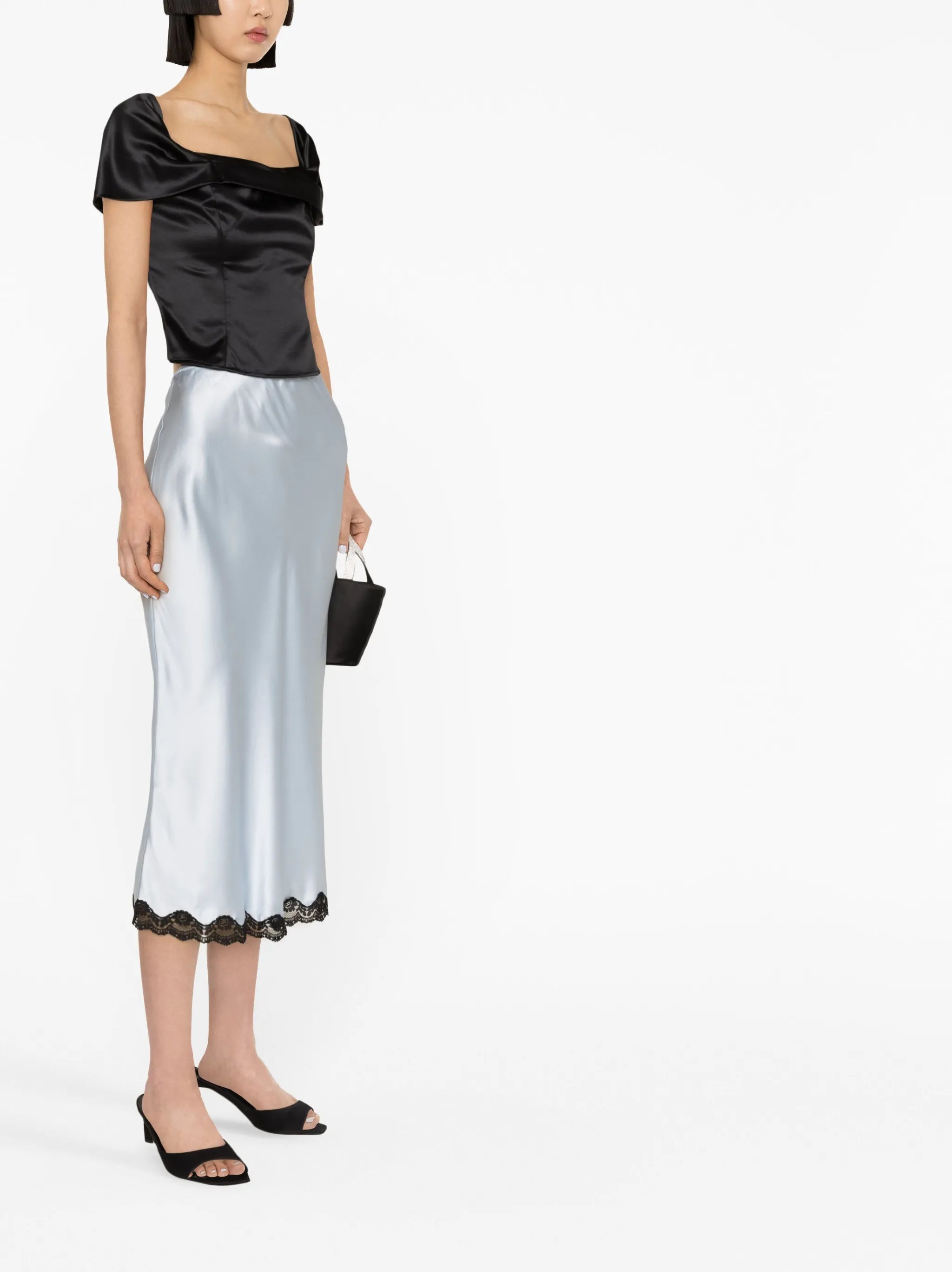 Arie silk midi skirt