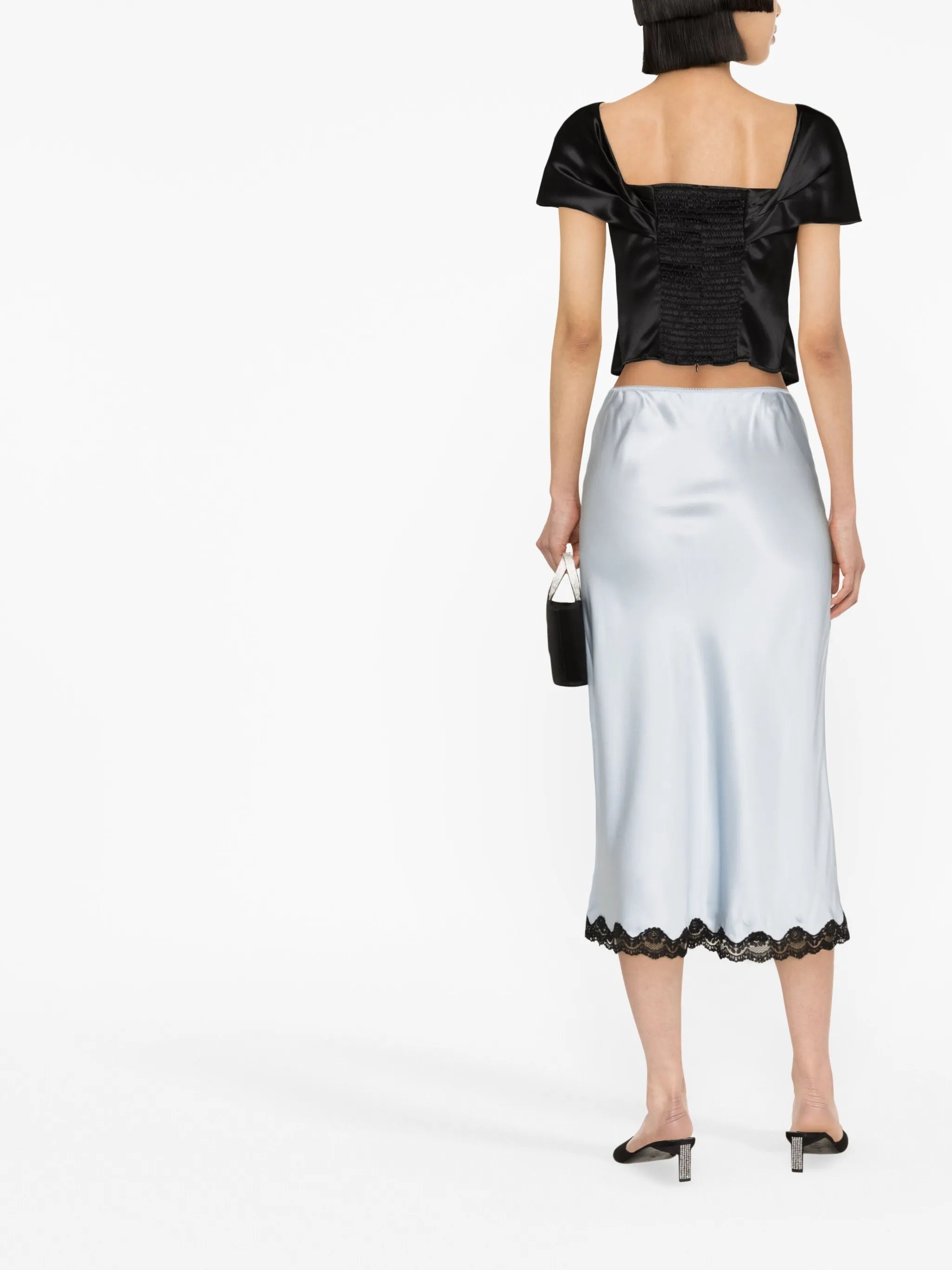 Arie silk midi skirt