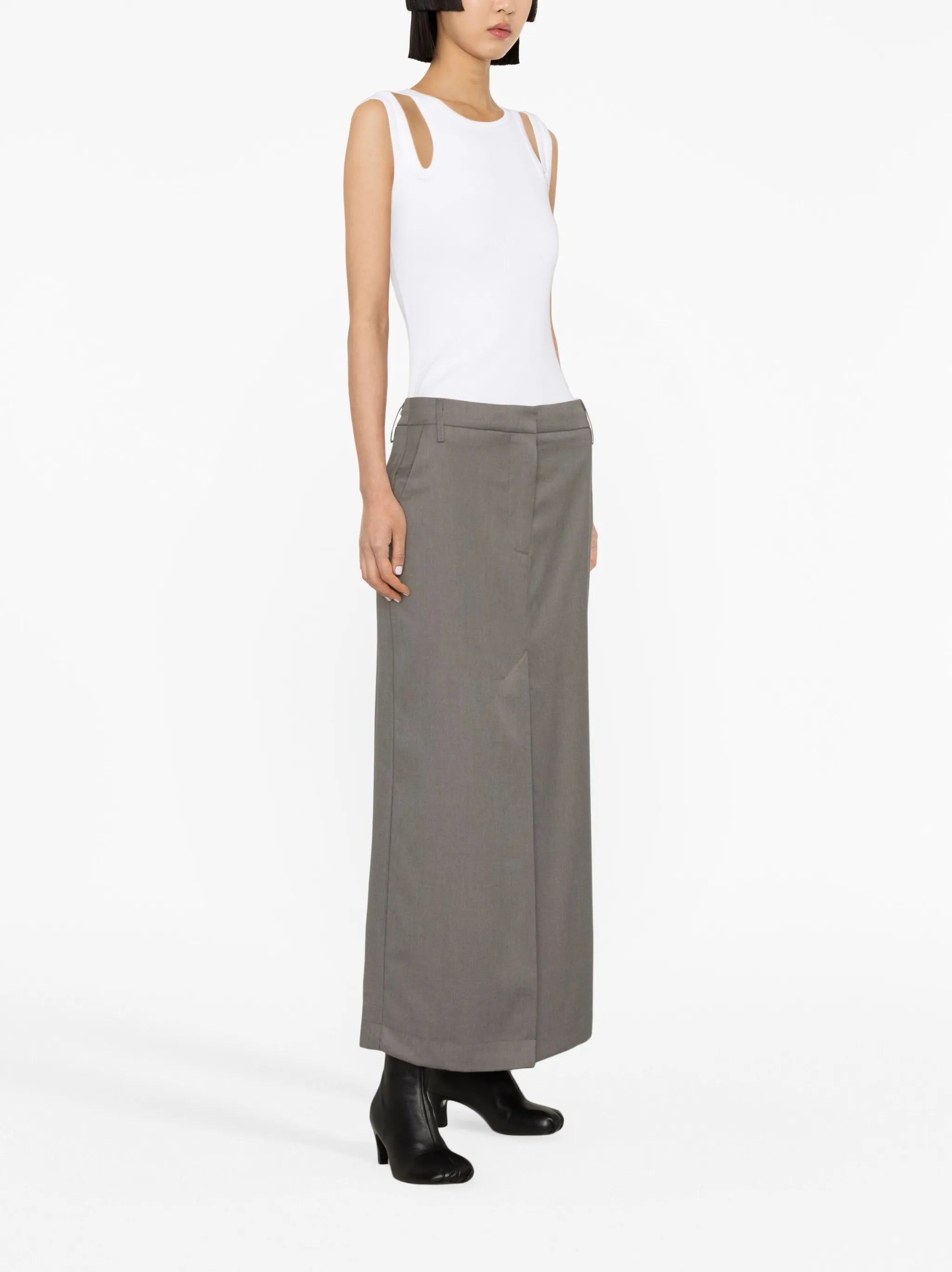 front-split maxi skirt