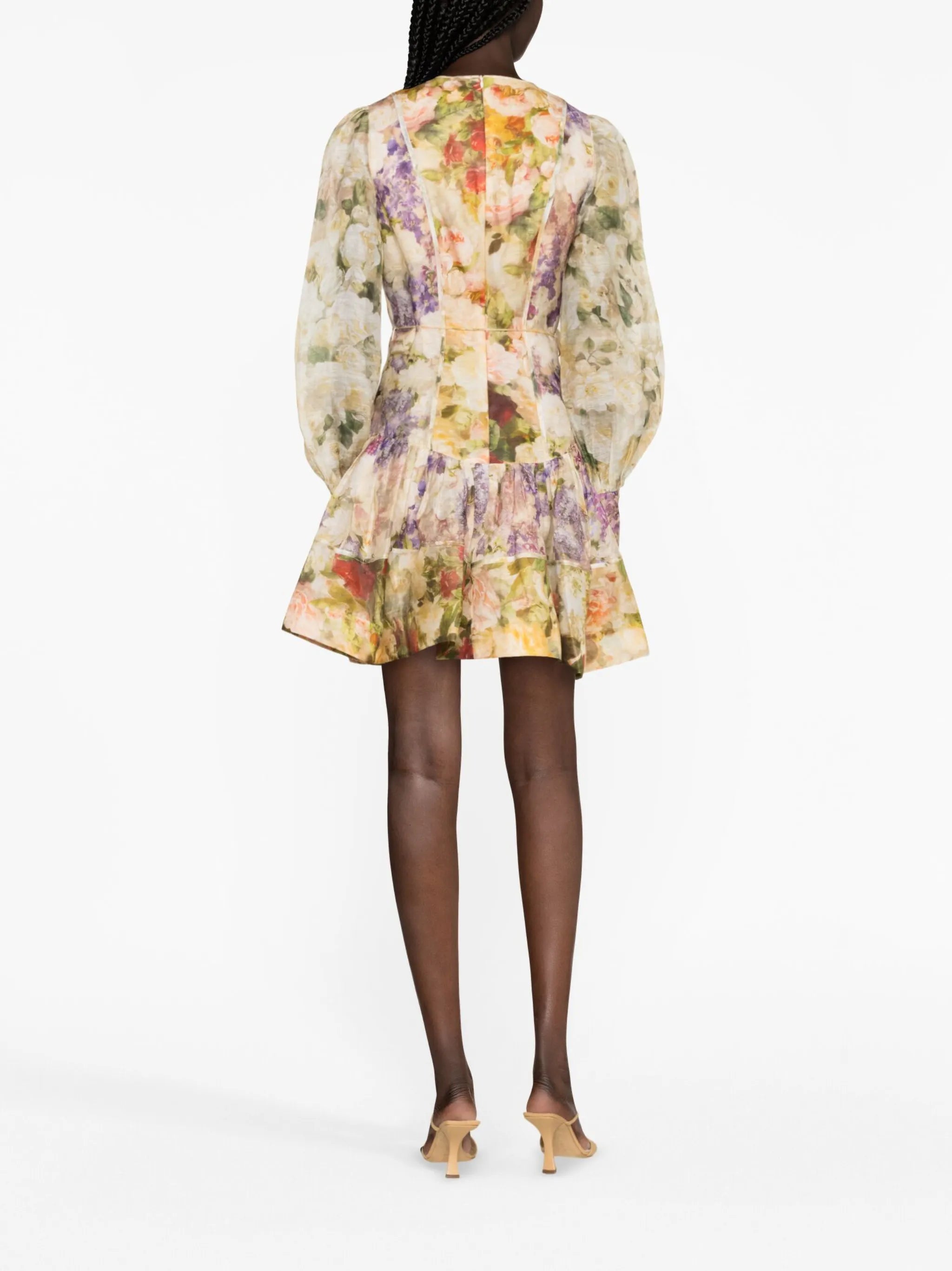 Sensory Flip linen-silk minidress