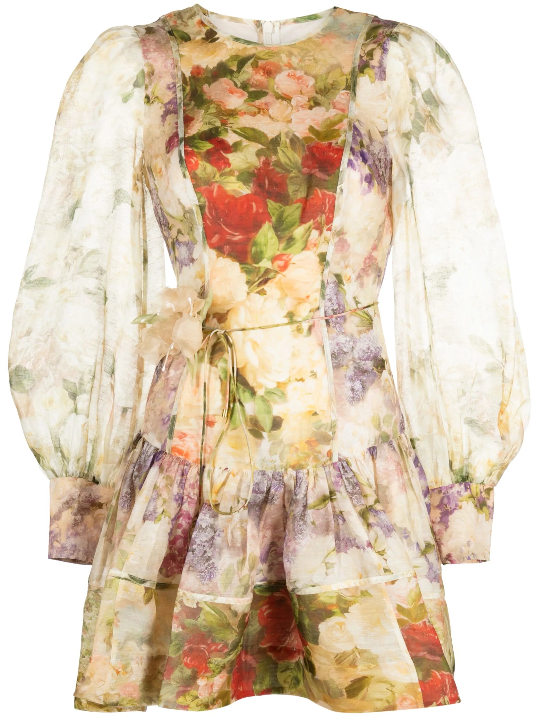 Sensory Flip linen-silk minidress