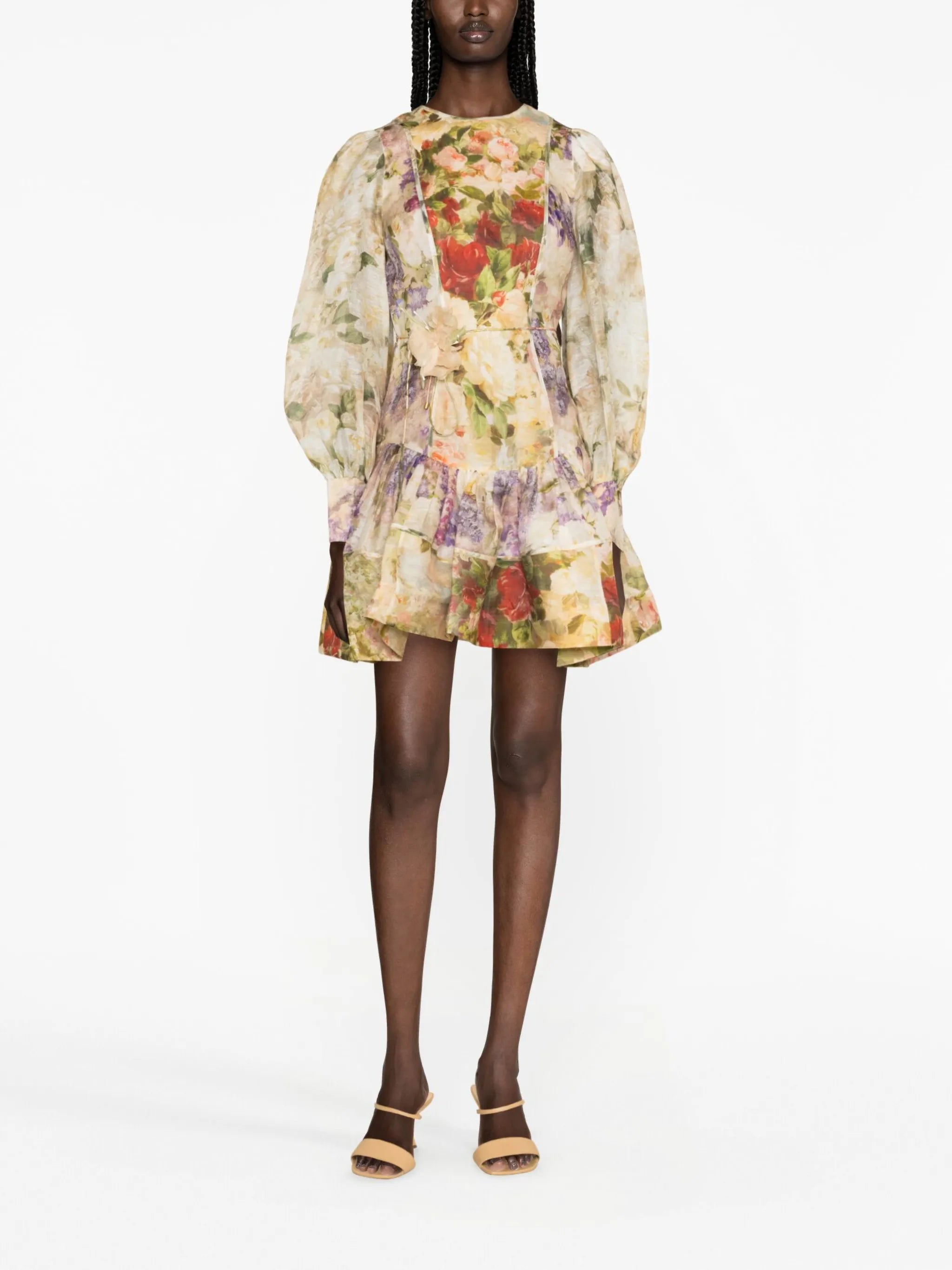 Sensory Flip linen-silk minidress