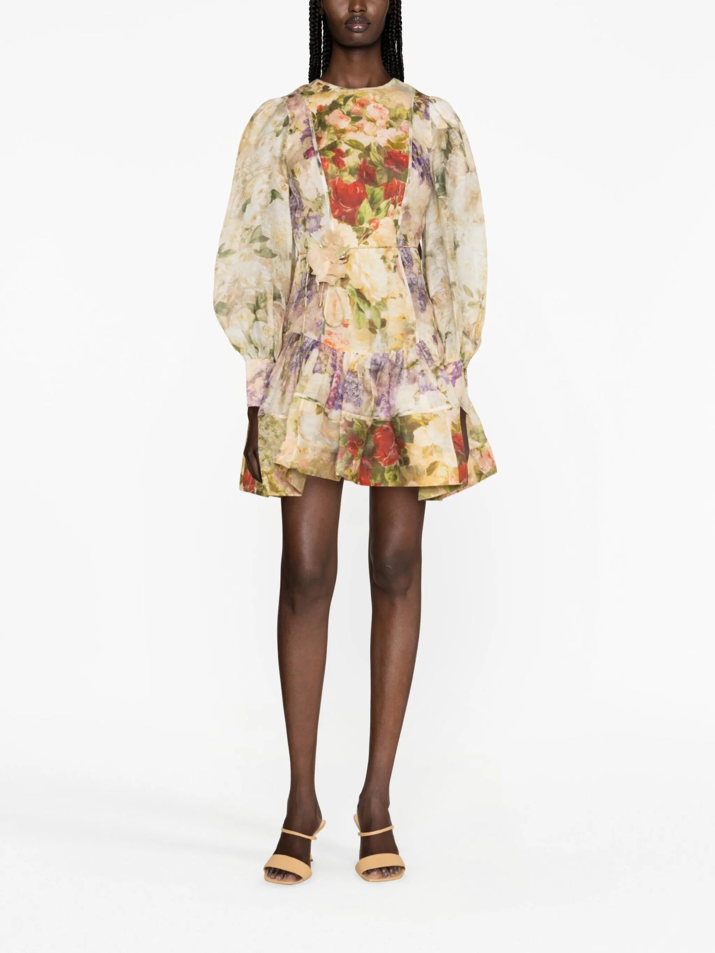Sensory Flip linen-silk minidress