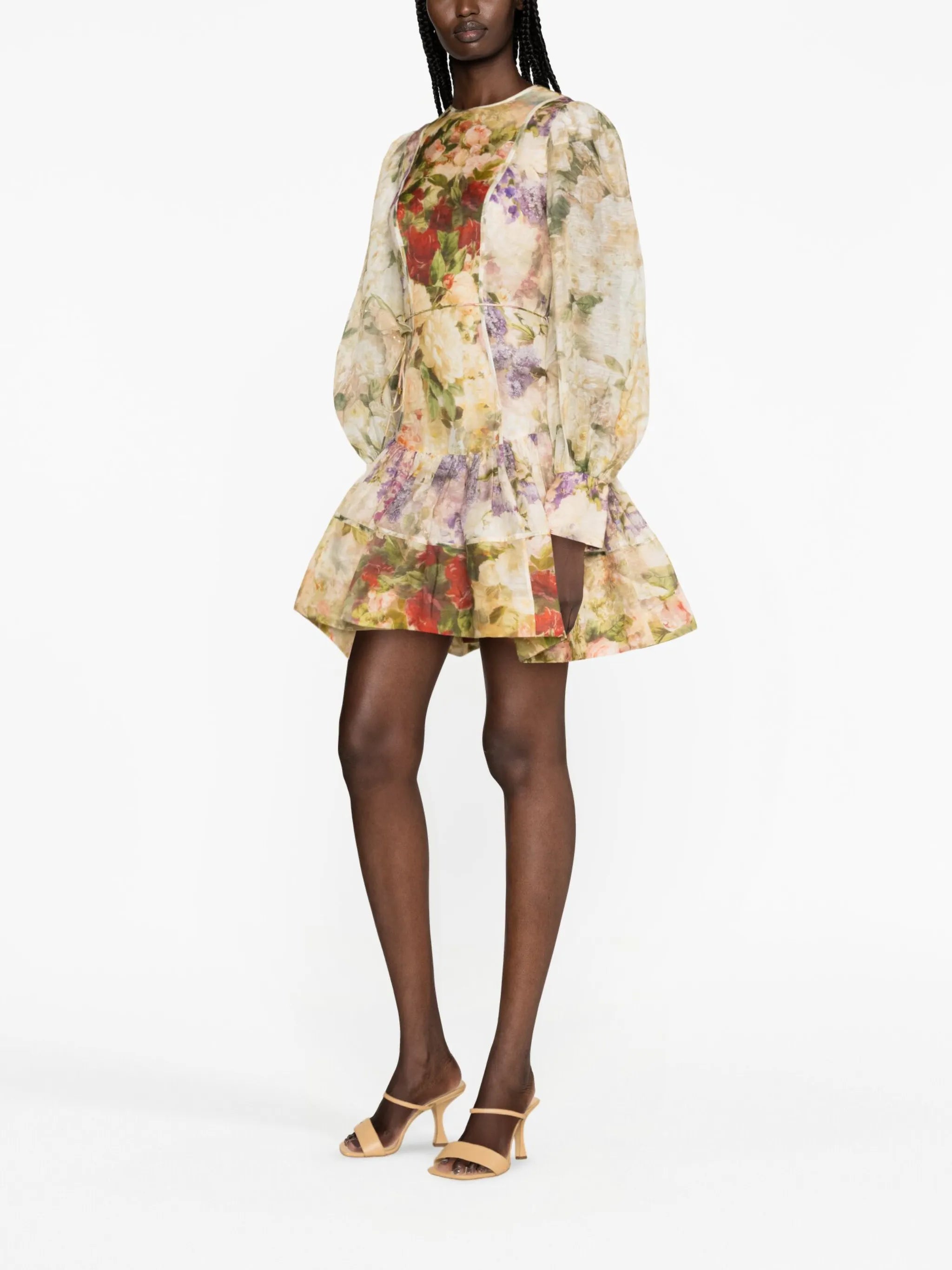 Sensory Flip linen-silk minidress
