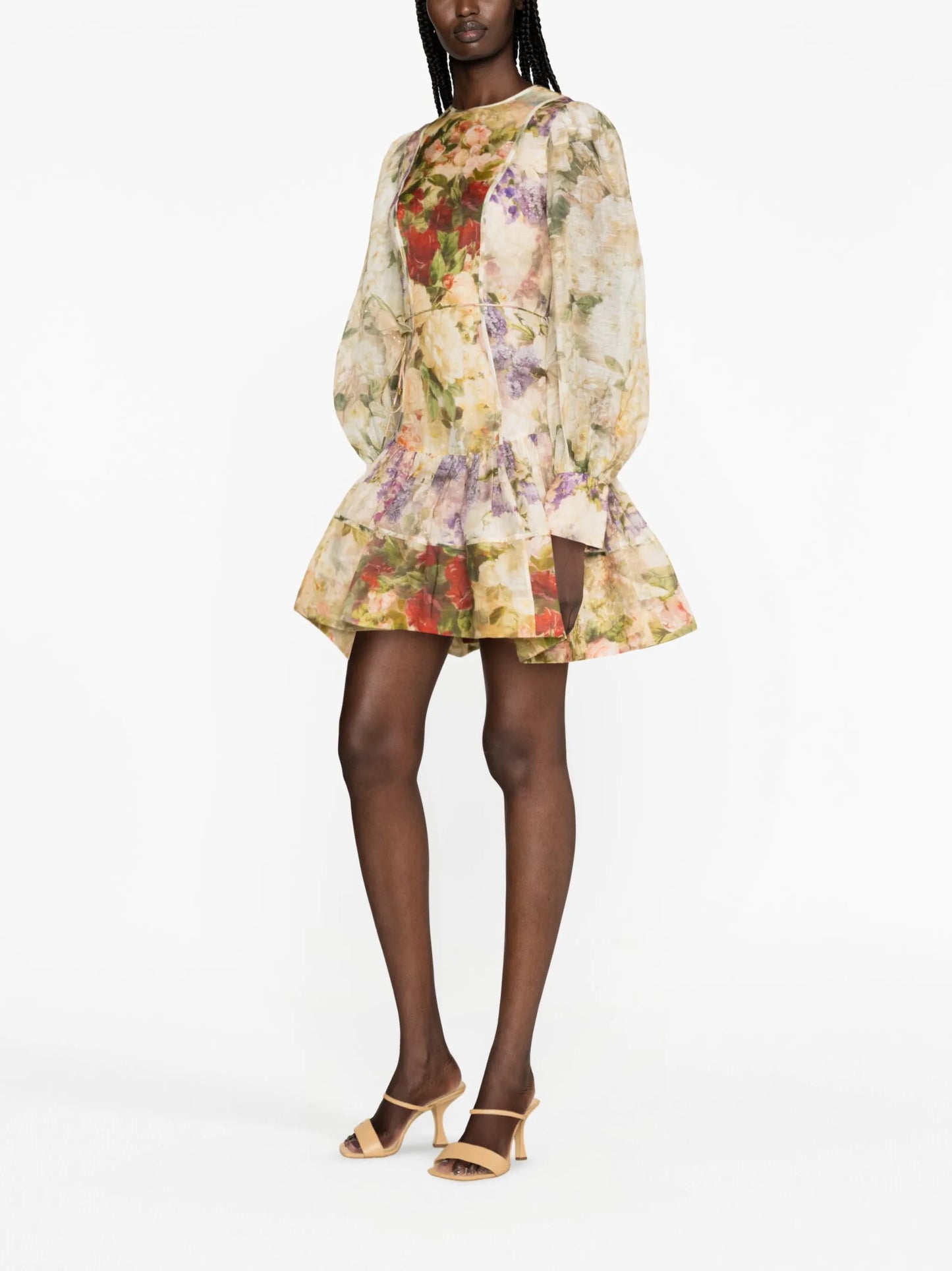 Sensory Flip linen-silk minidress