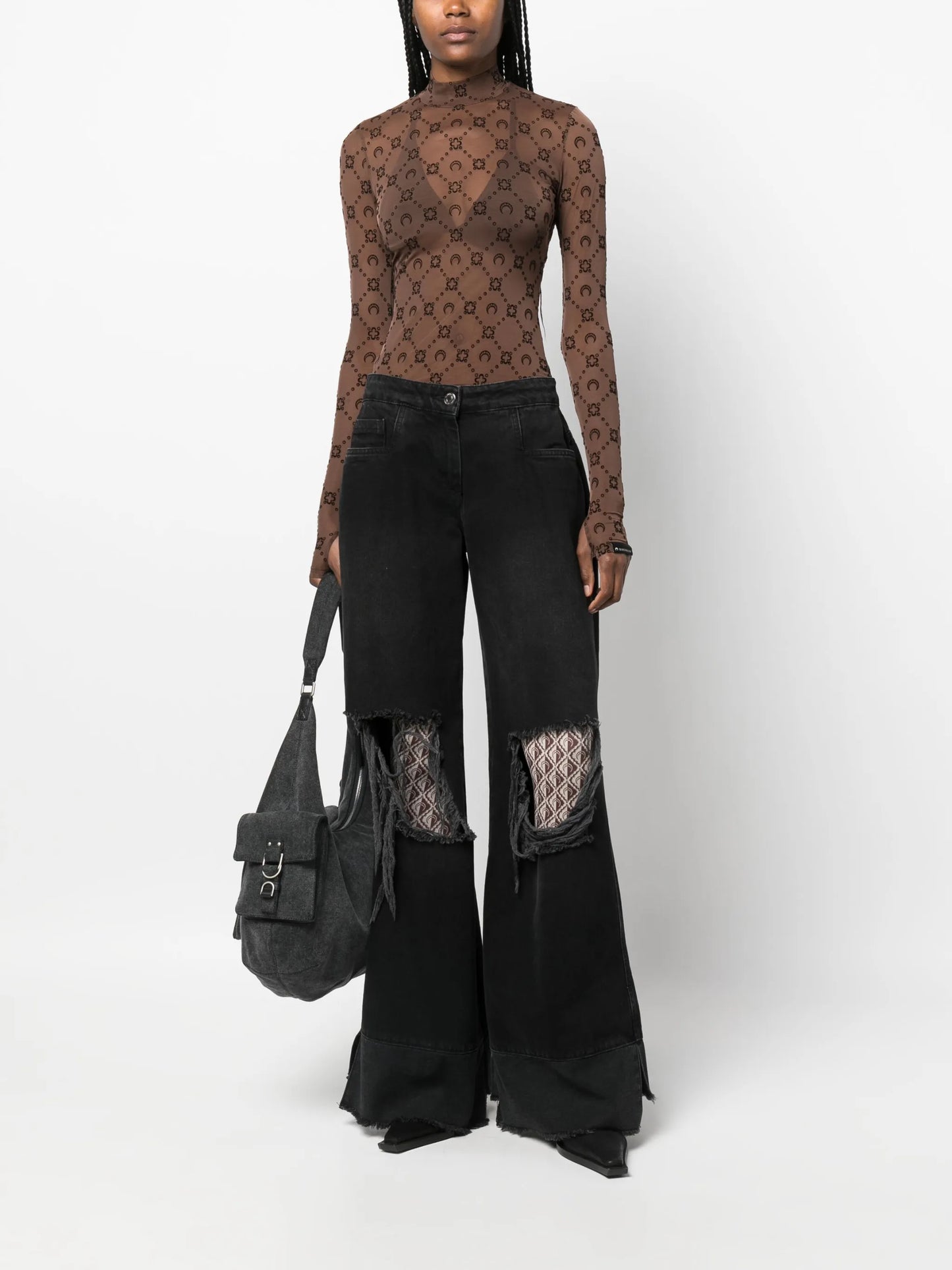 Regenerated Moonogram mesh top