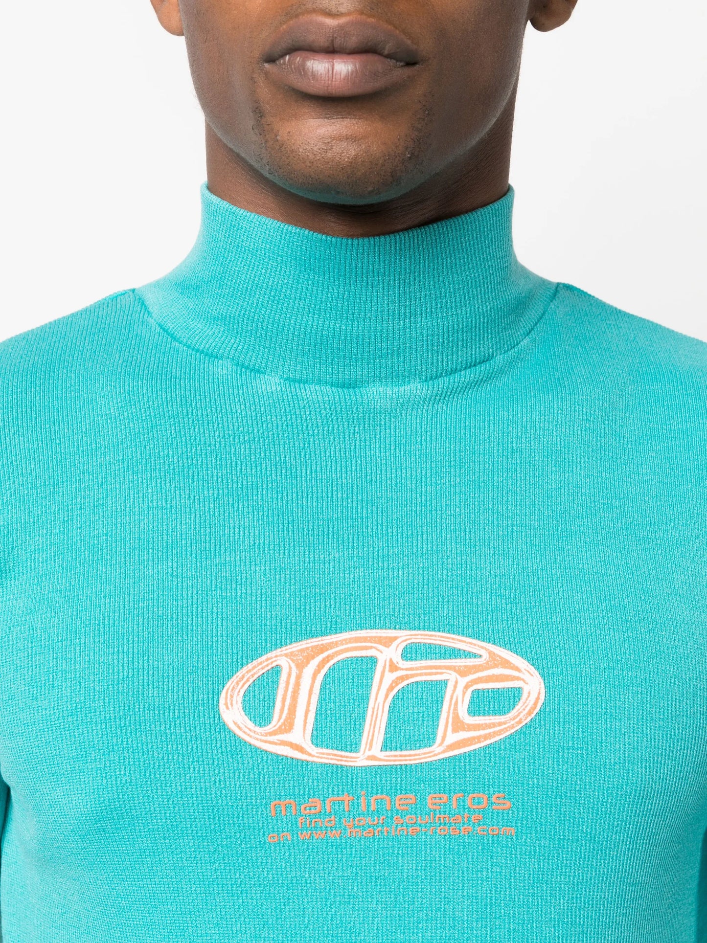 logo-print high-neck jumper