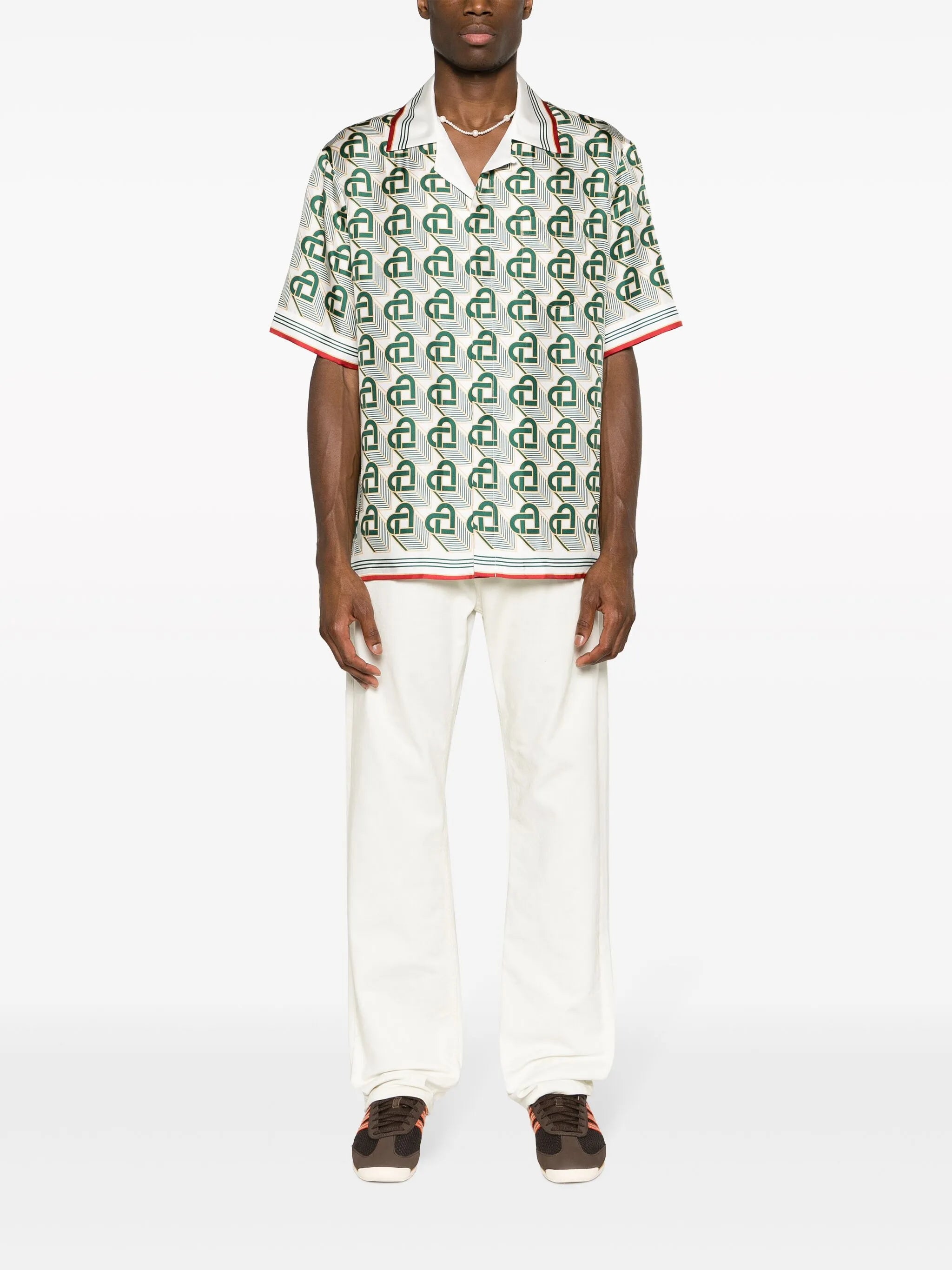 Heart Monogram silk shirt