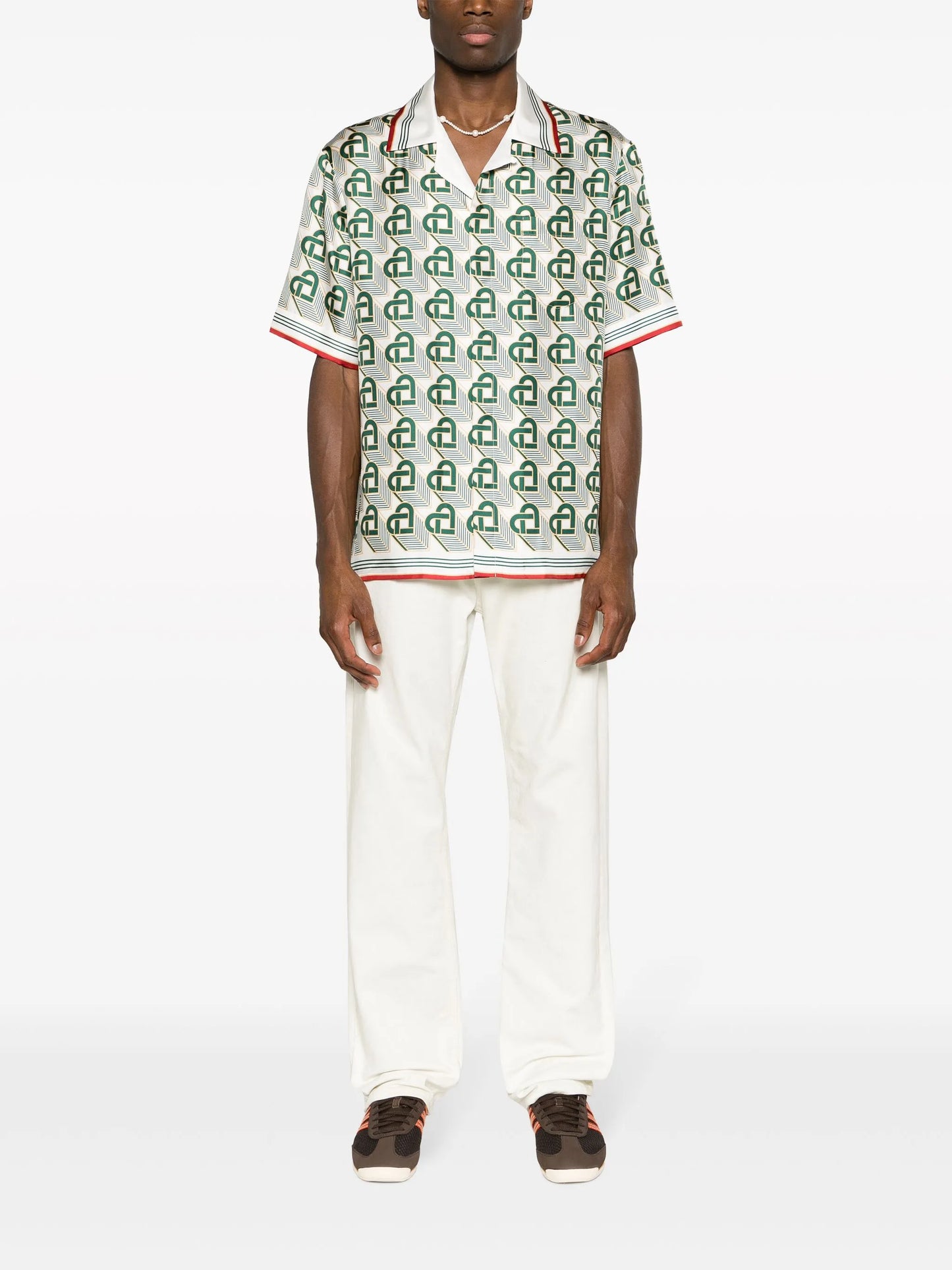 Heart Monogram silk shirt