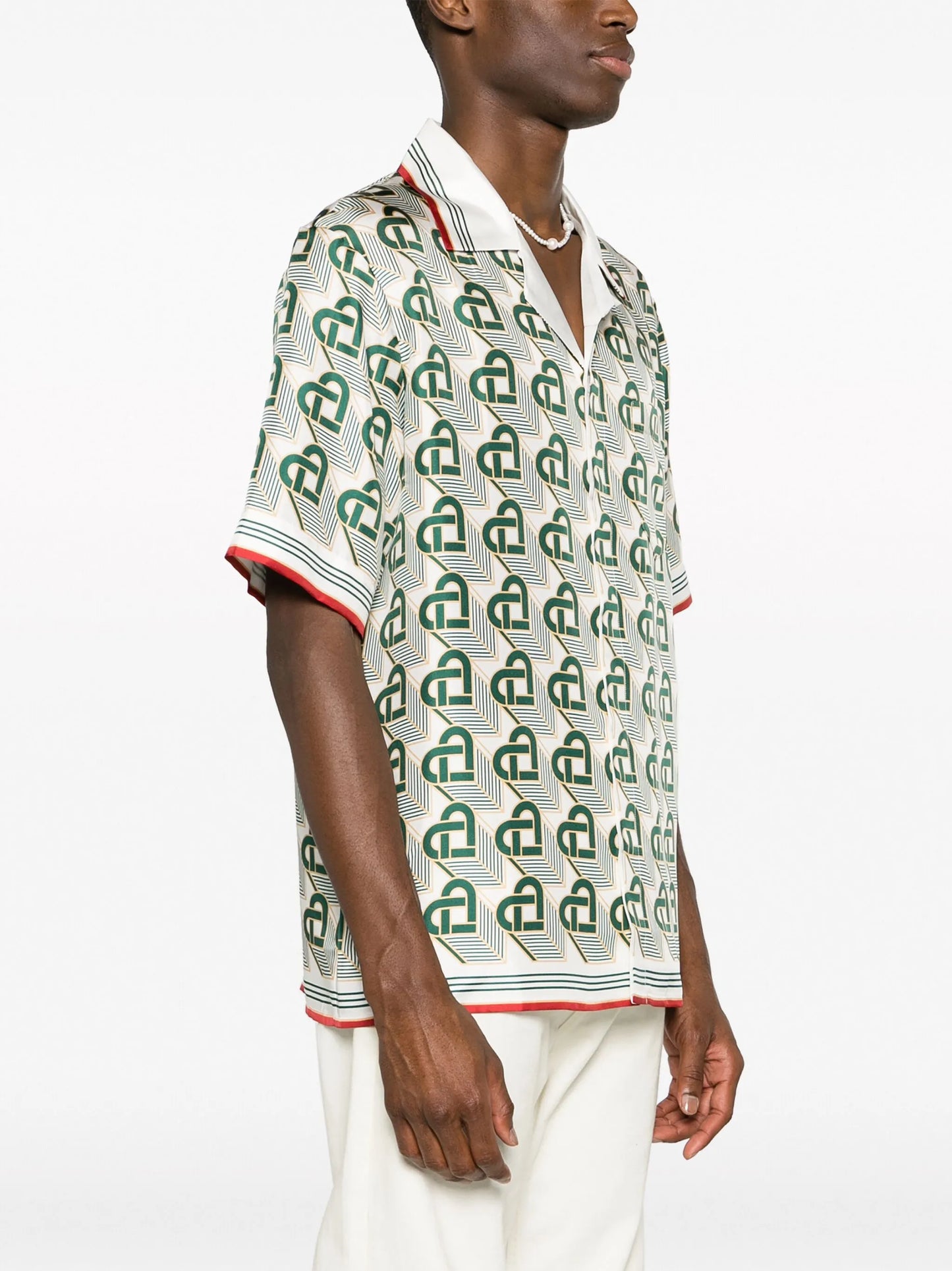 Heart Monogram silk shirt