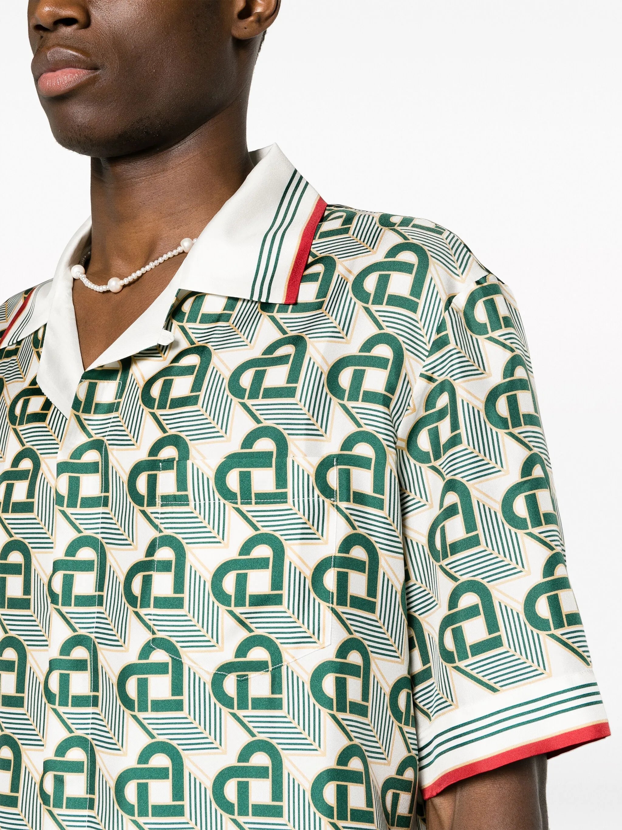 Heart Monogram silk shirt