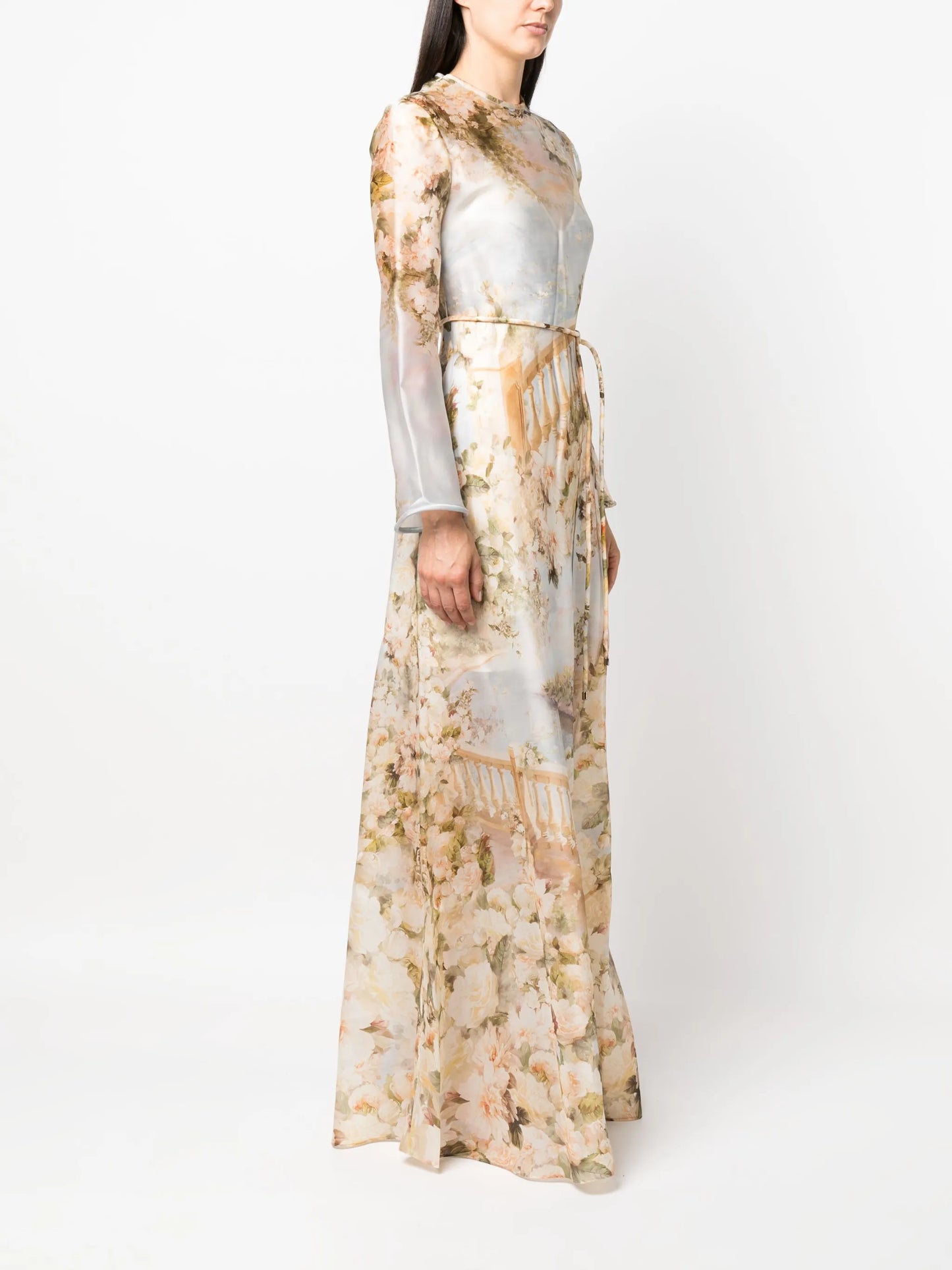 Luminosity floral-print silk dress