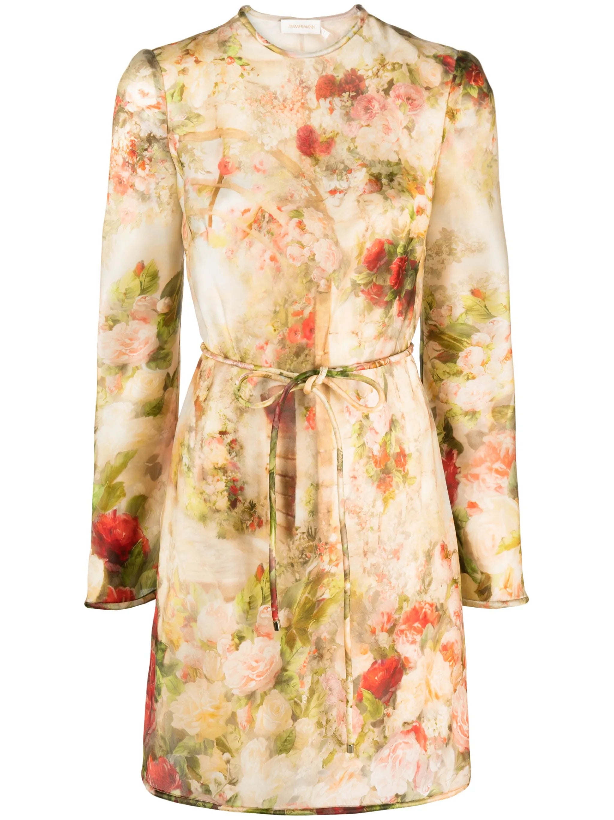 Luminosity floral-print silk minidress