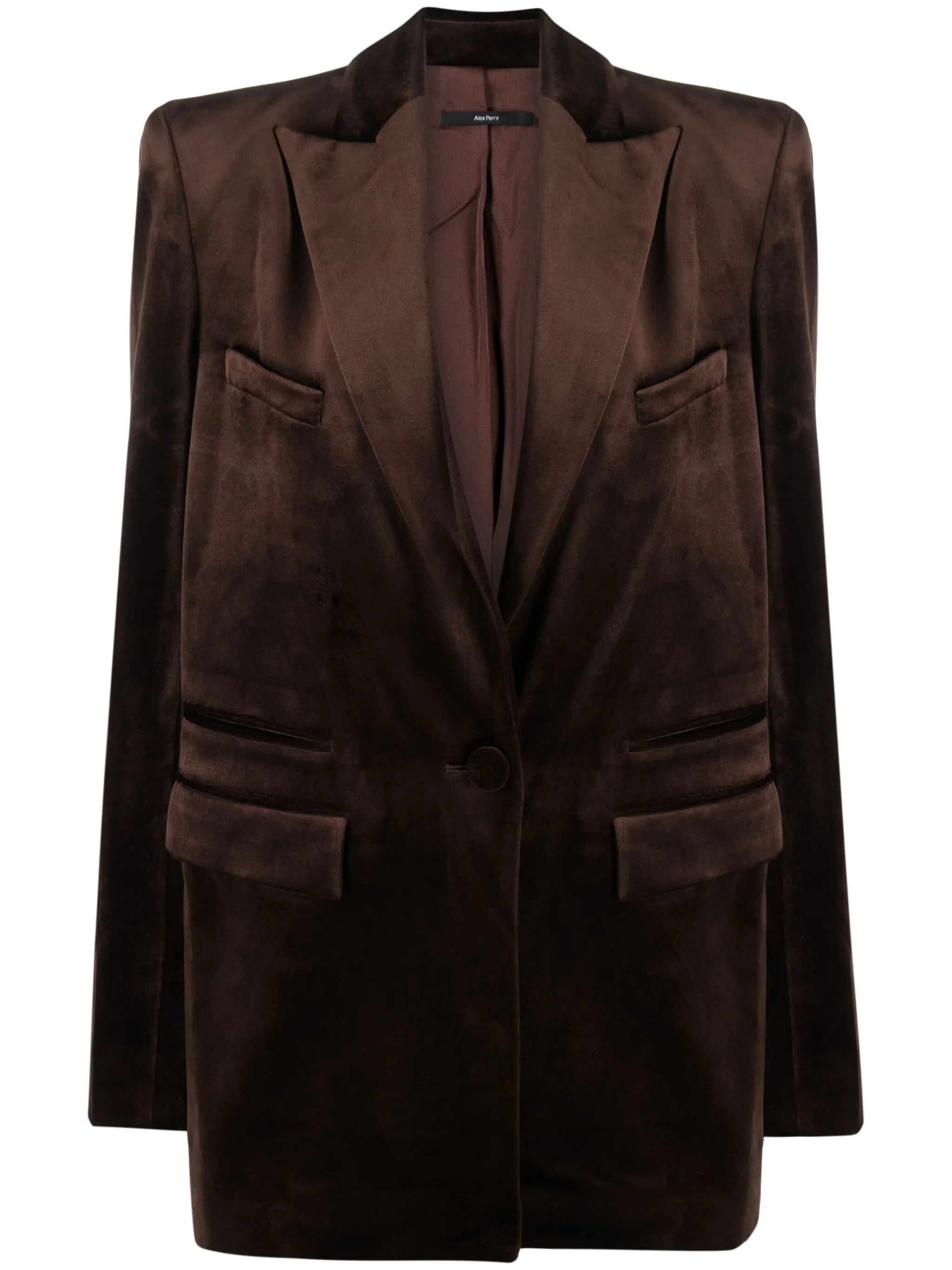 Barlow single-breasted velvet blazer