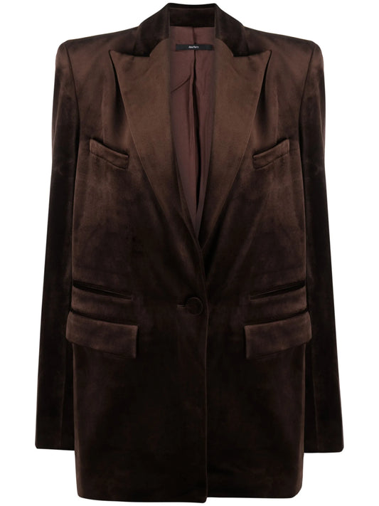 Barlow single-breasted velvet blazer