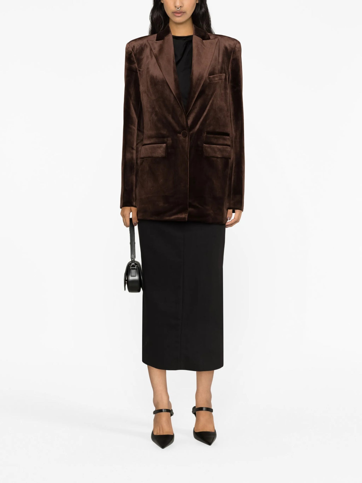 Barlow single-breasted velvet blazer