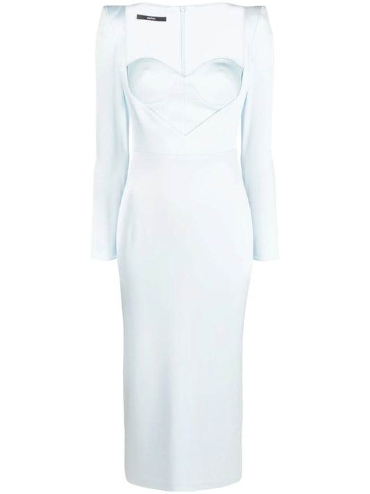 Cailen satin-crepe corset dress