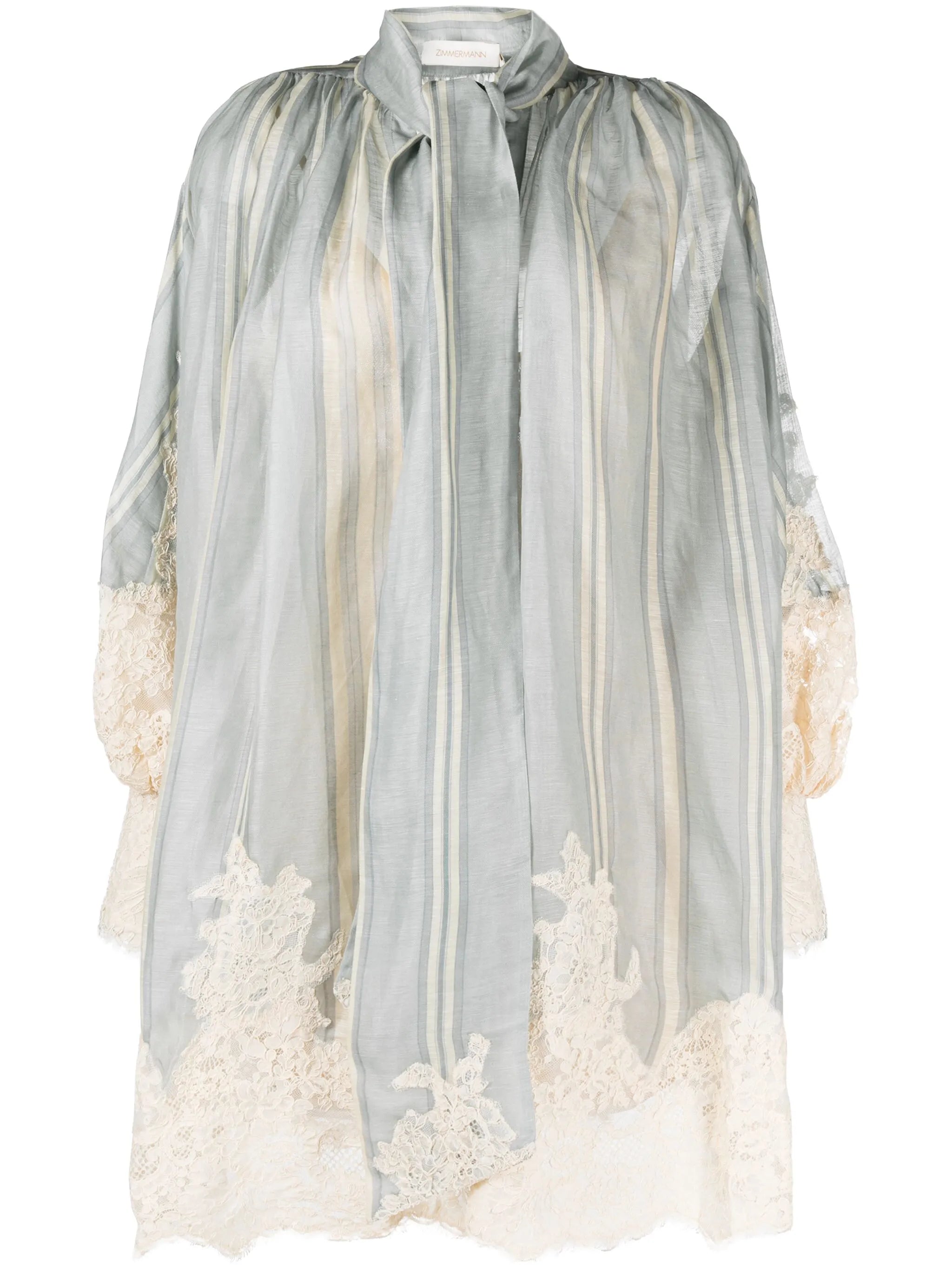 Lyrical lace-trim minidress