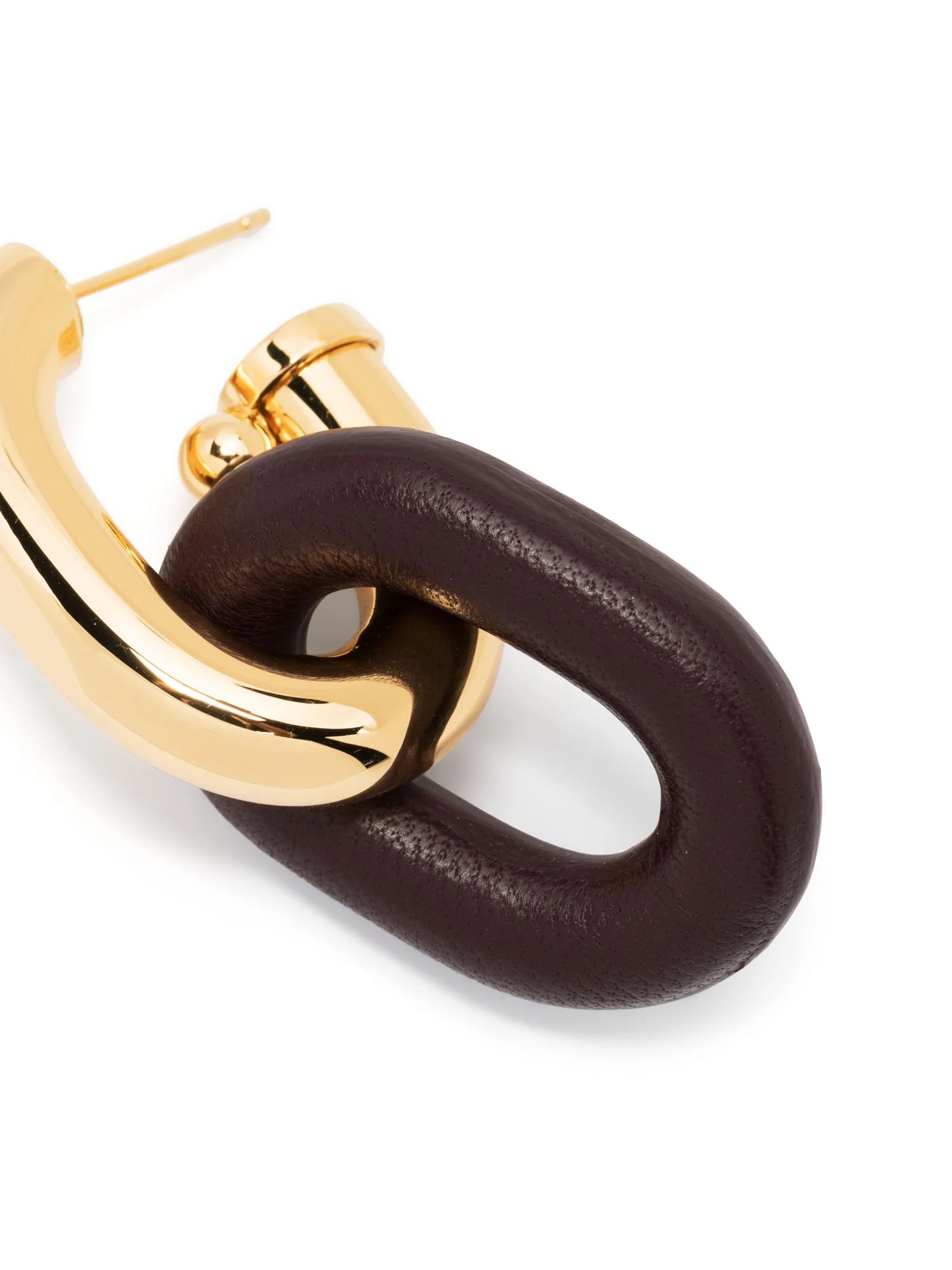 two-tone design drop earrings