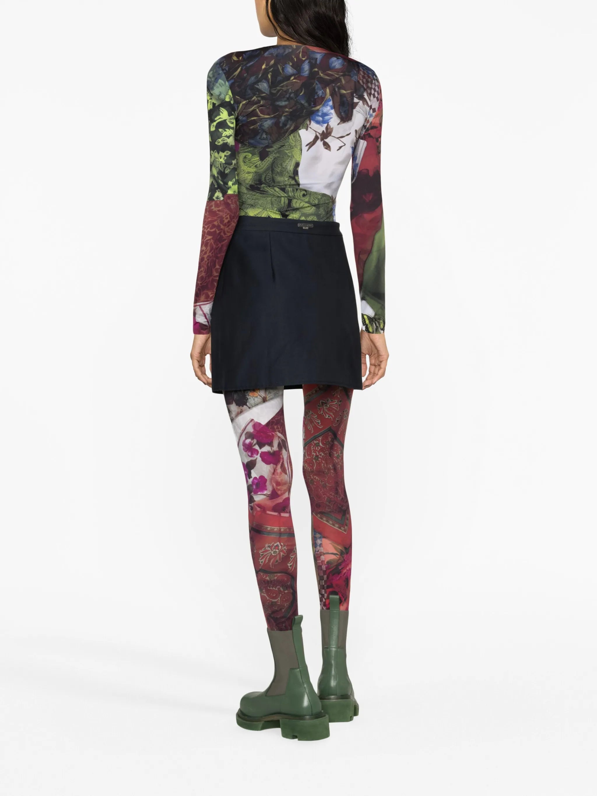 Scarves-print jersey top