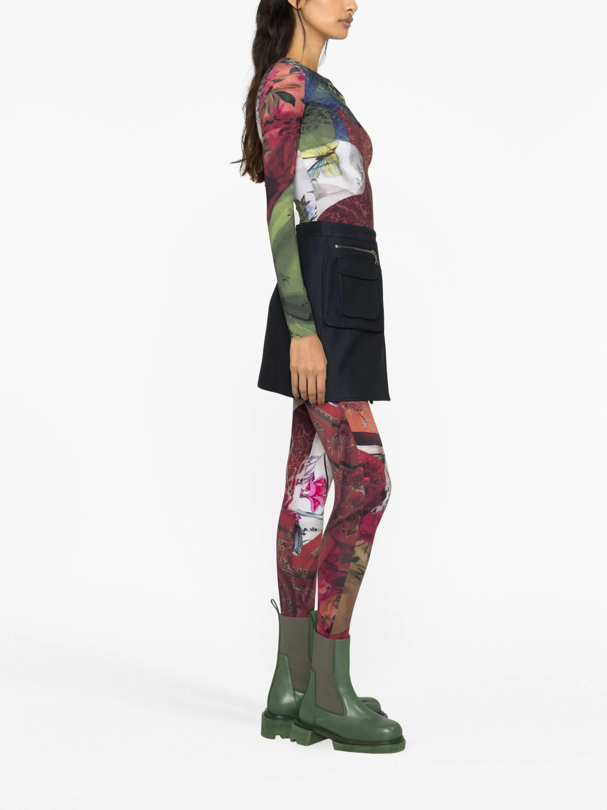 Scarves-print jersey top