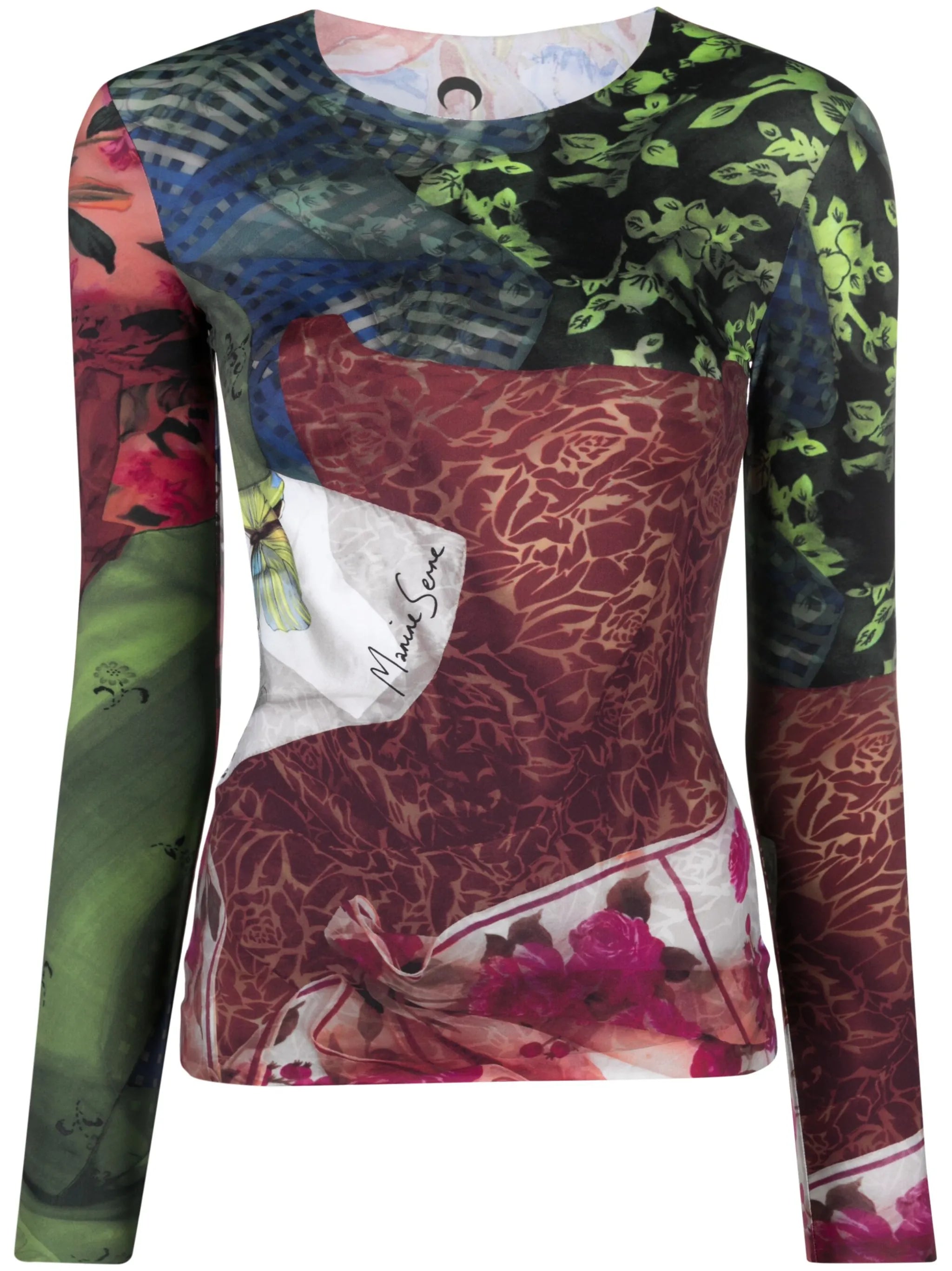 Scarves-print jersey top