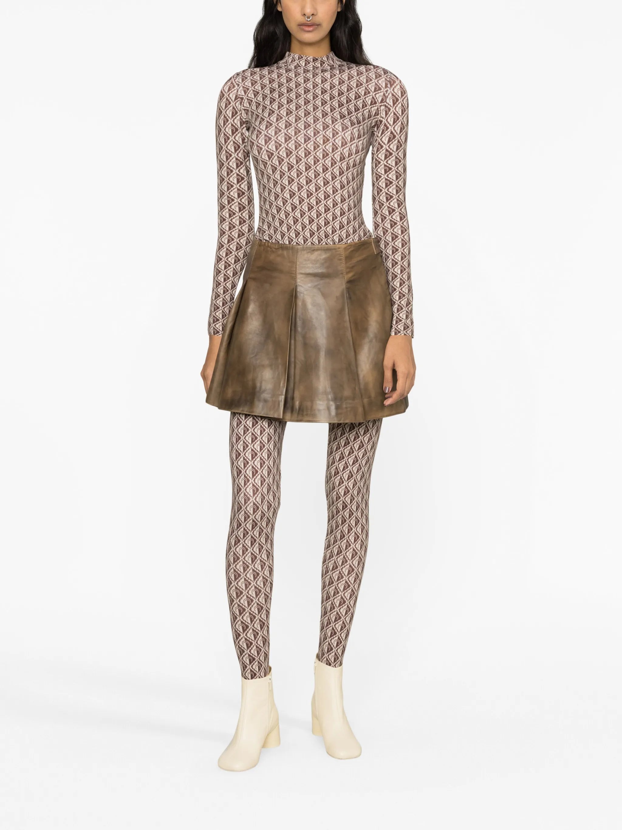 Regenerated Moon Diamant-print top