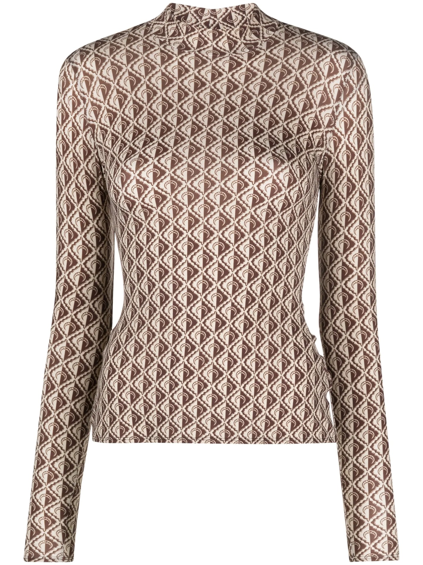 Regenerated Moon Diamant-print top