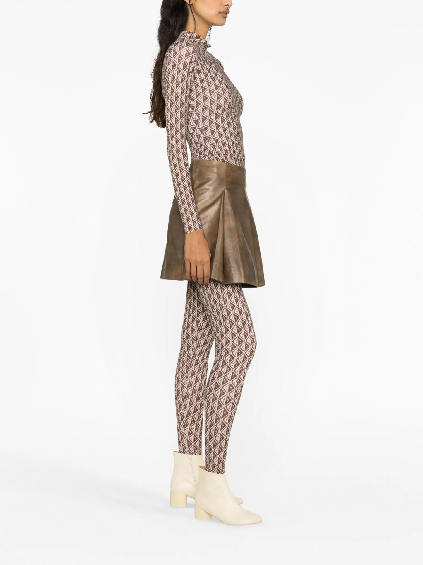 Regenerated Moon Diamant-print top