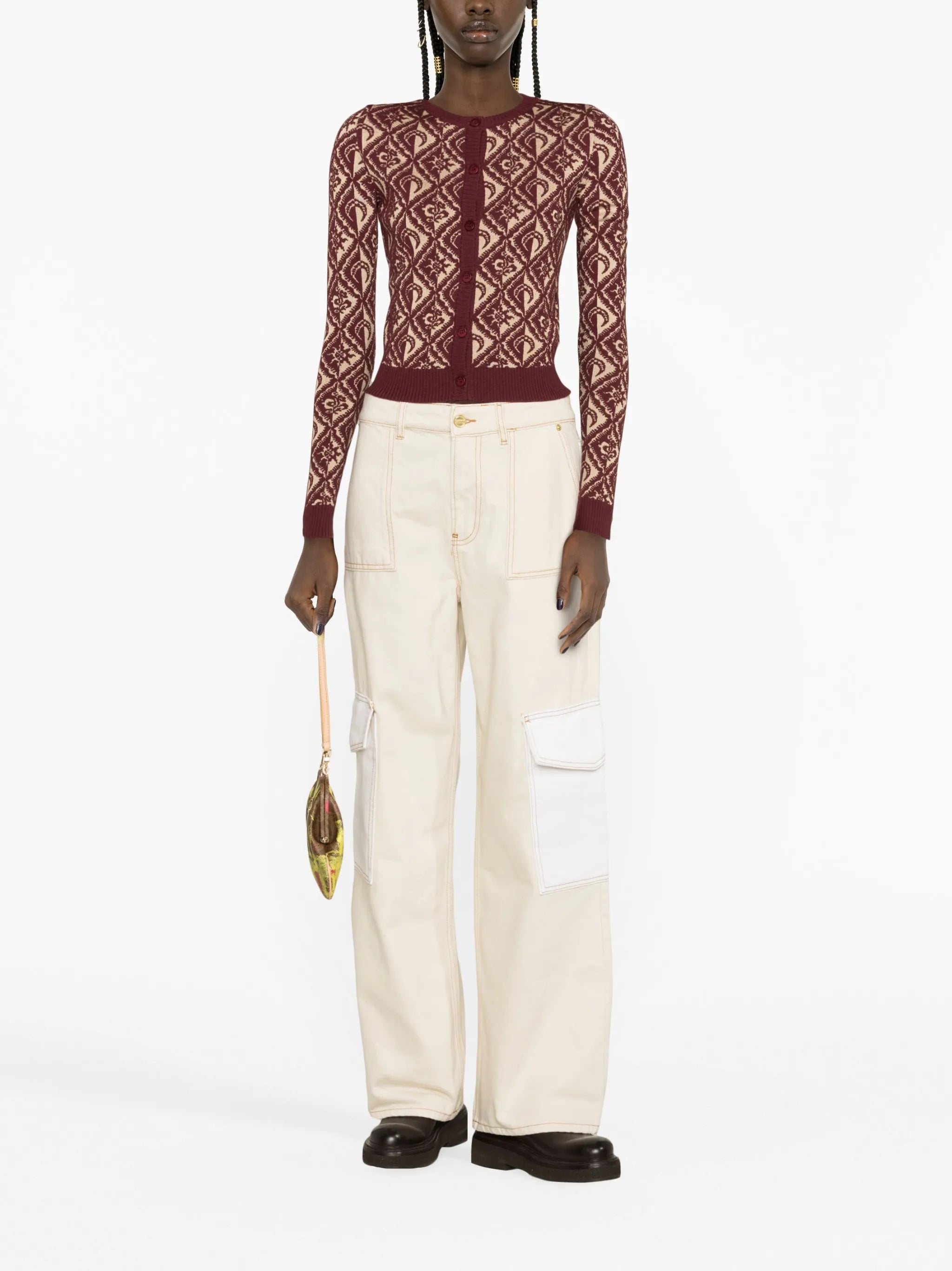 Moon Diamant jacquard cardigan
