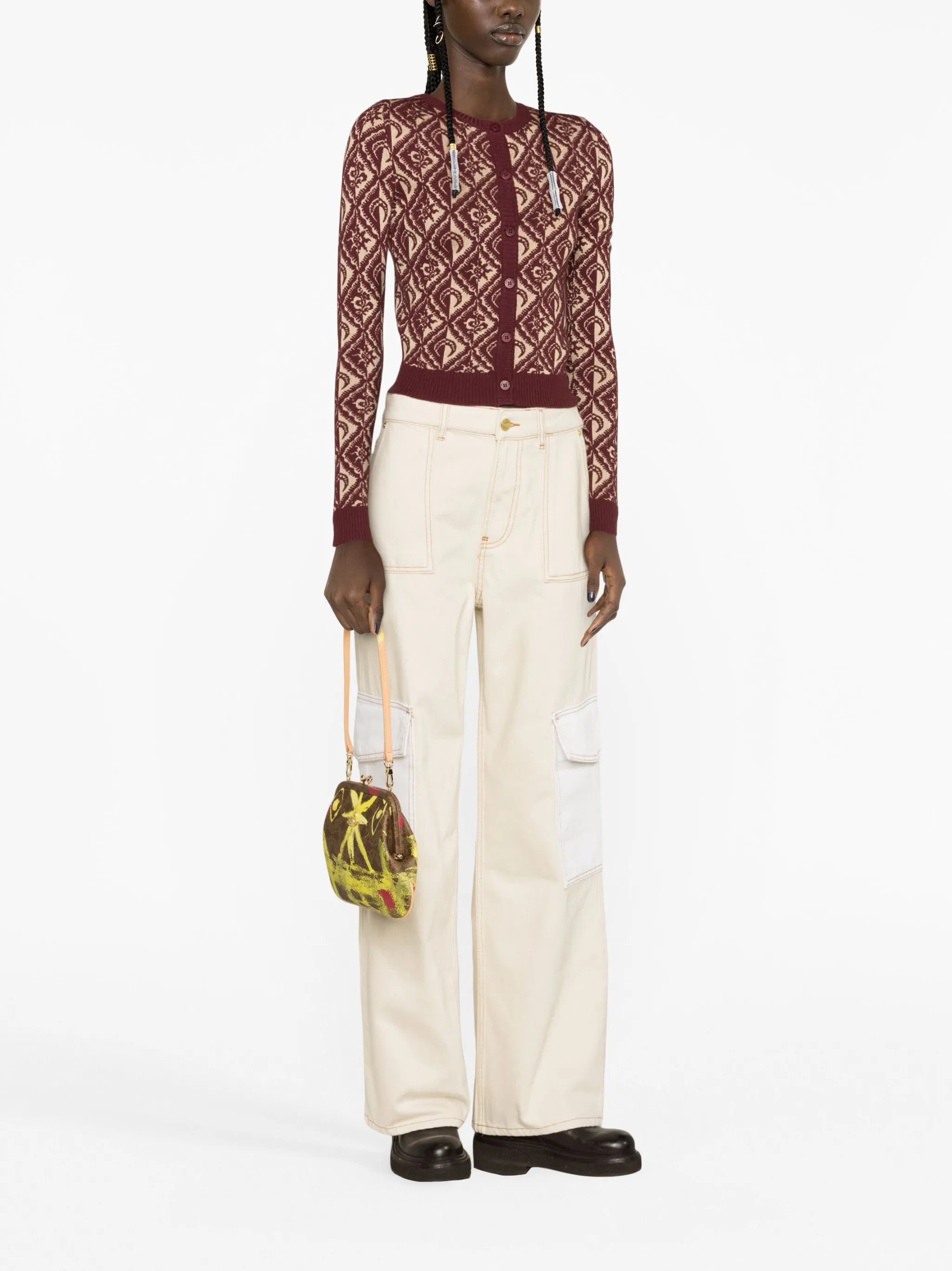 Moon Diamant jacquard cardigan
