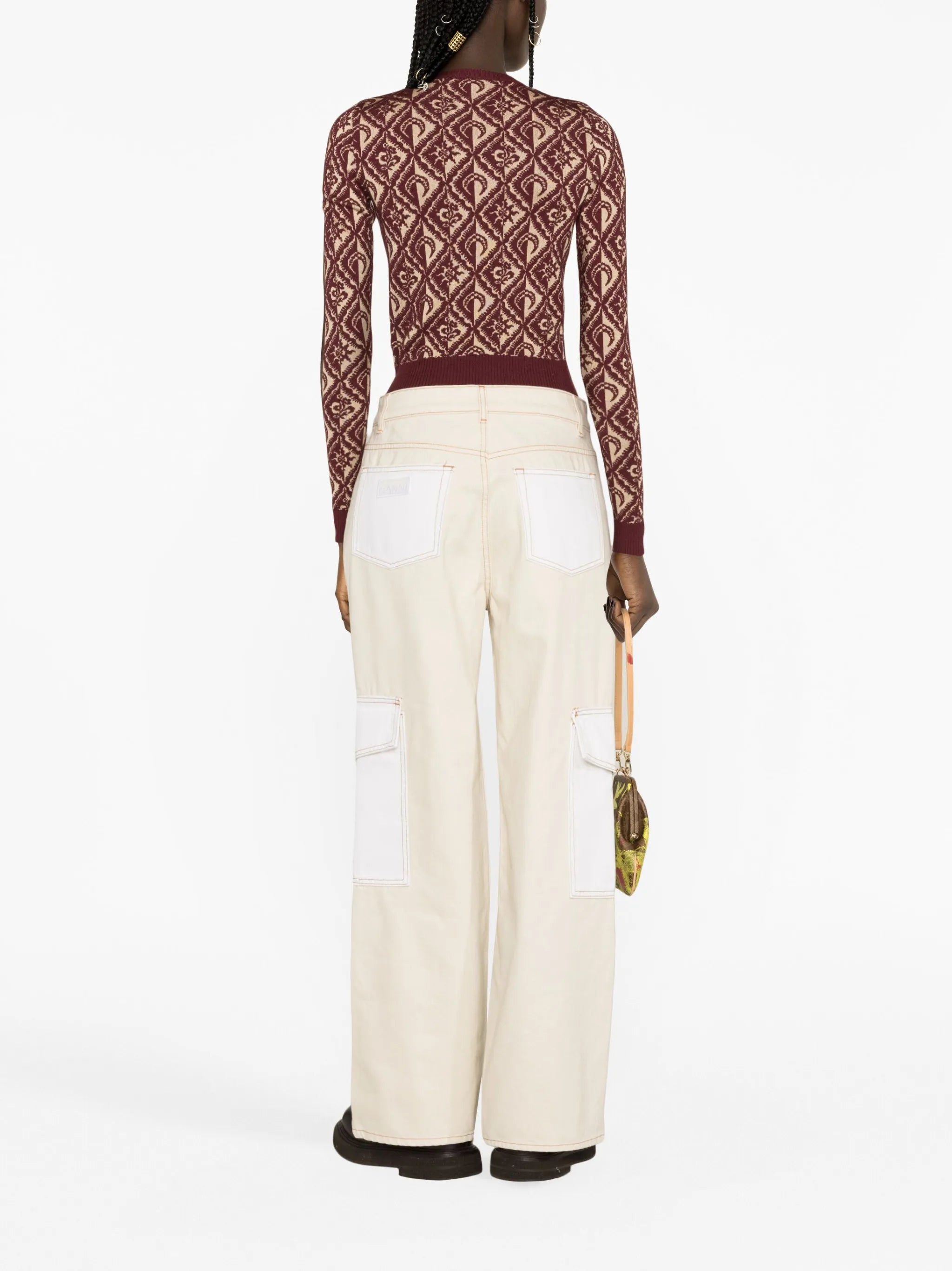 Moon Diamant jacquard cardigan