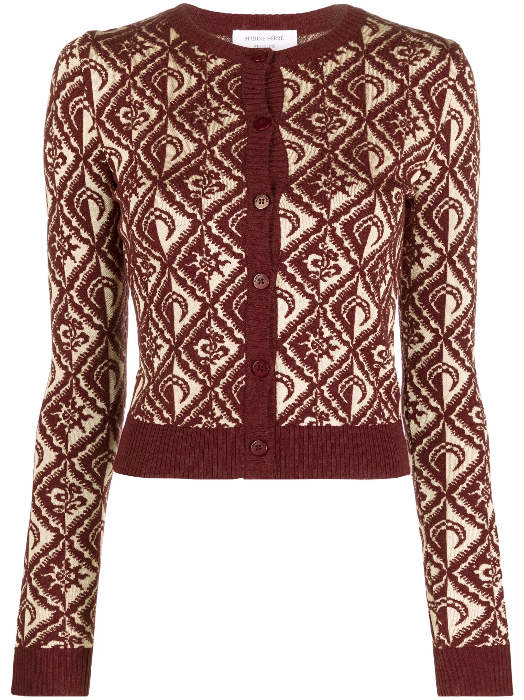 Moon Diamant jacquard cardigan