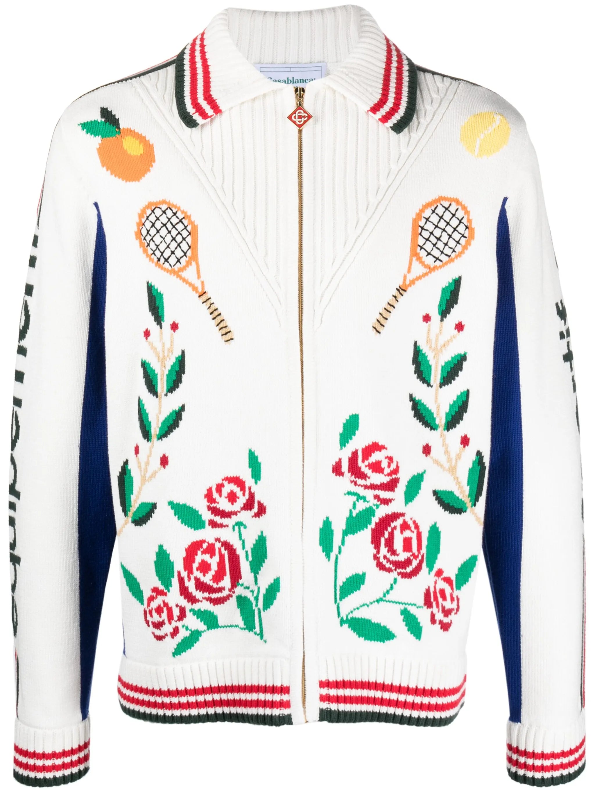 Laurel intarsia-knit jacket
