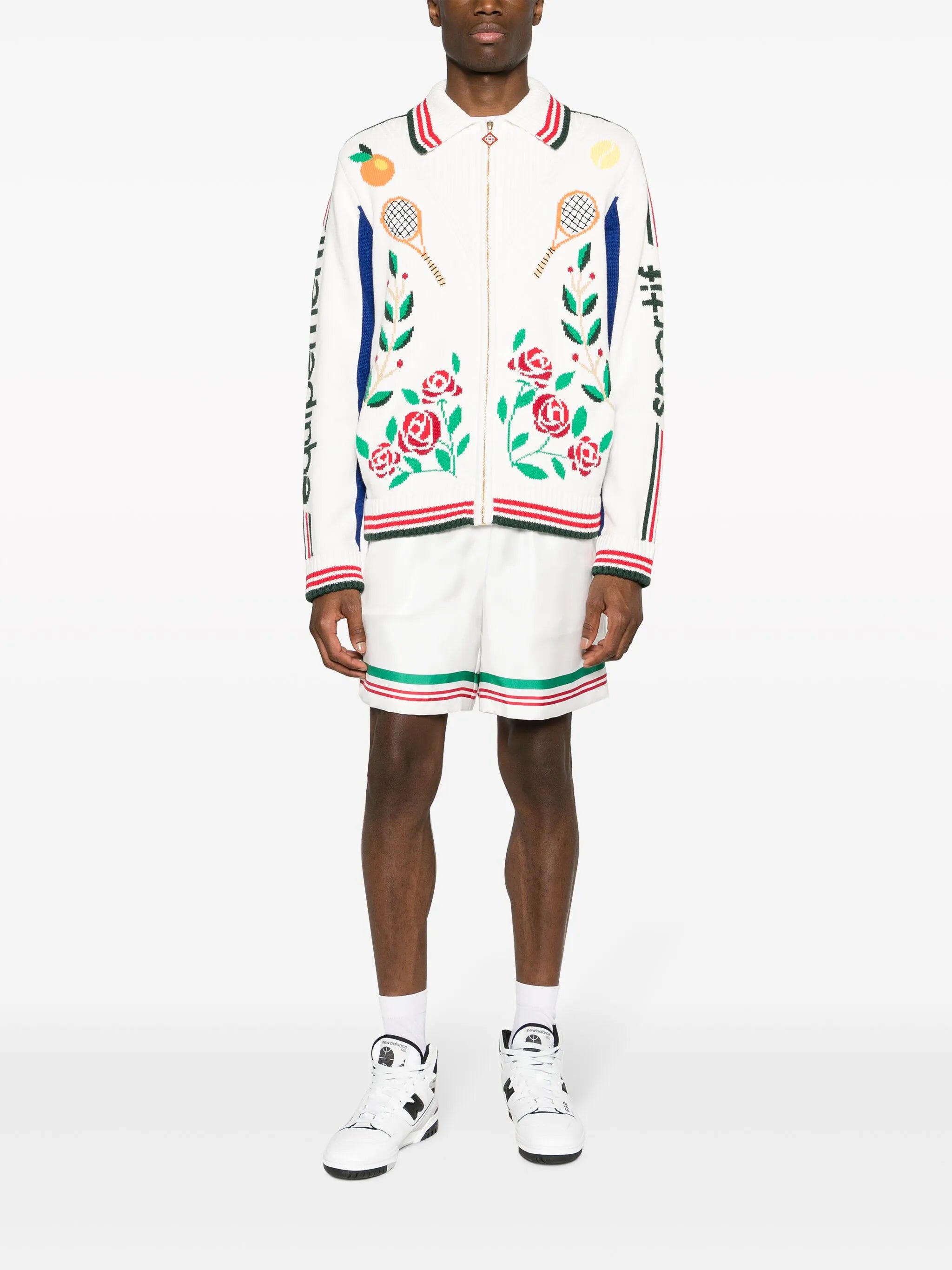 Laurel intarsia-knit jacket
