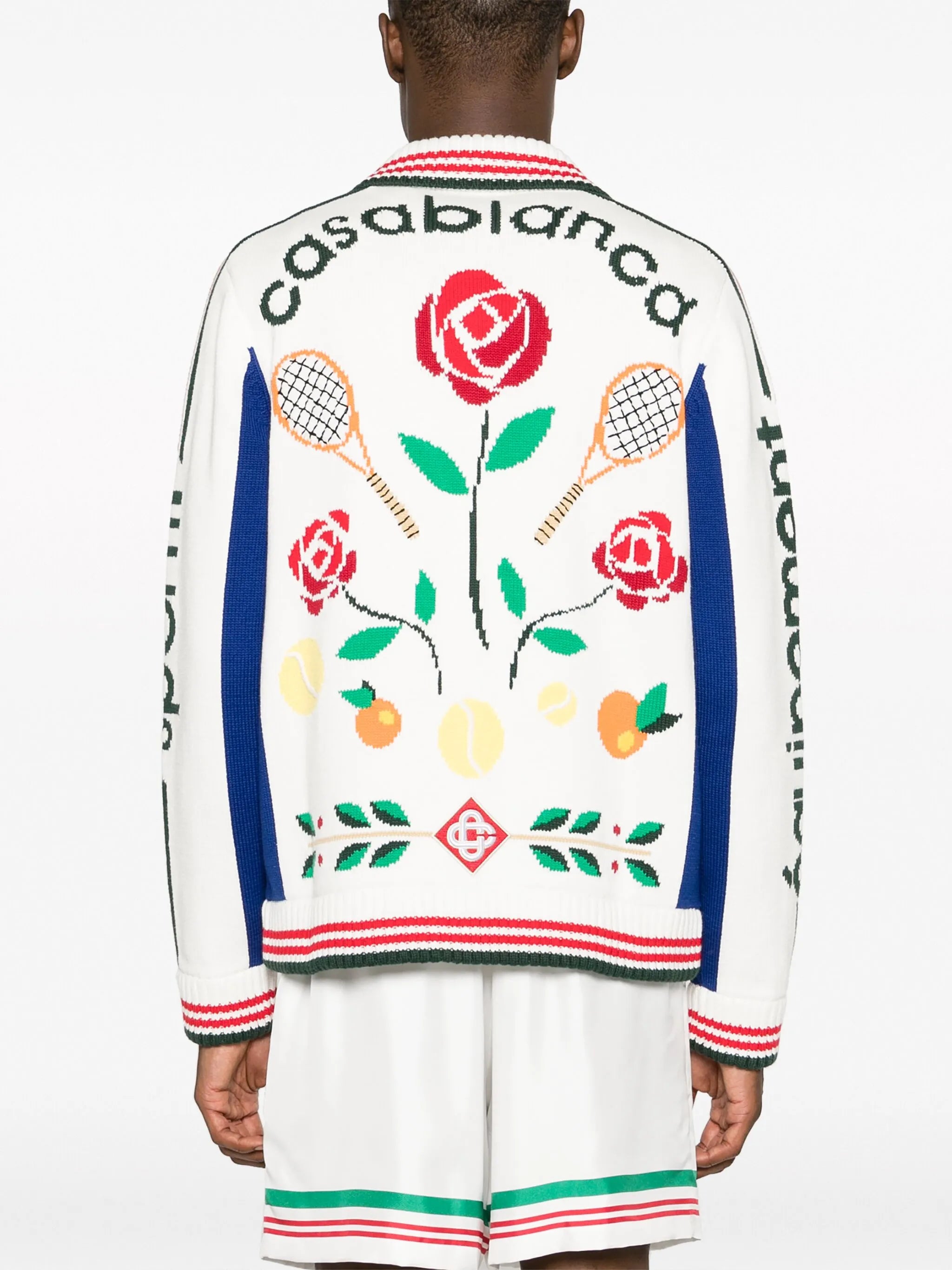Laurel intarsia-knit jacket