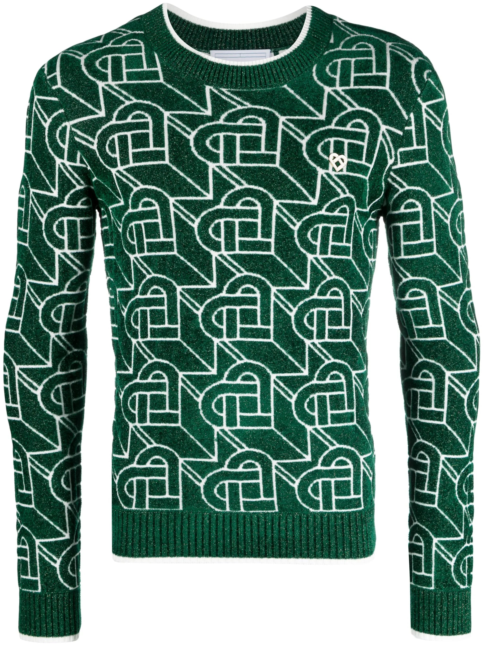 Heart Monogram jacquard jumper