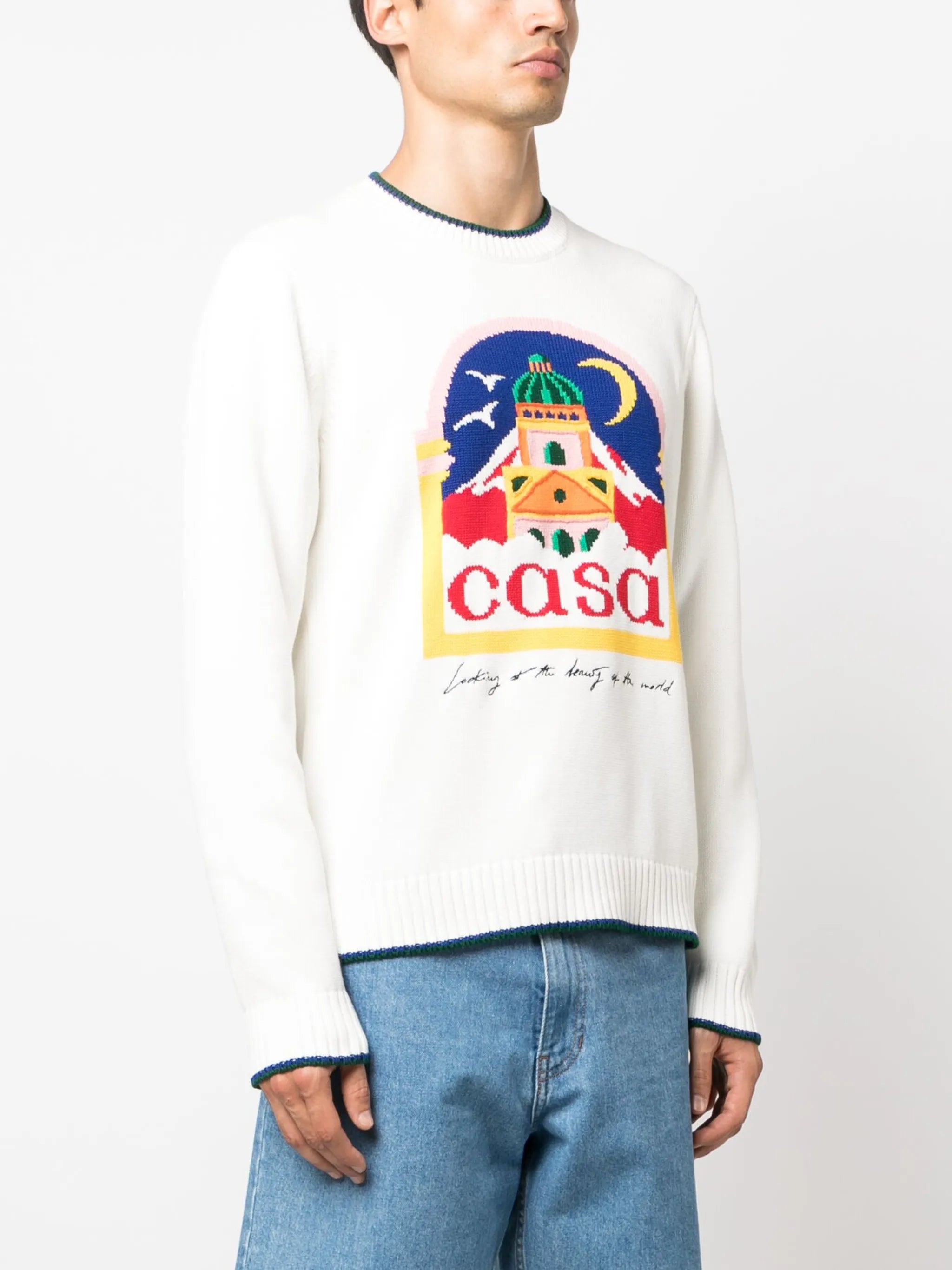 Casa intarsia-knit jumper