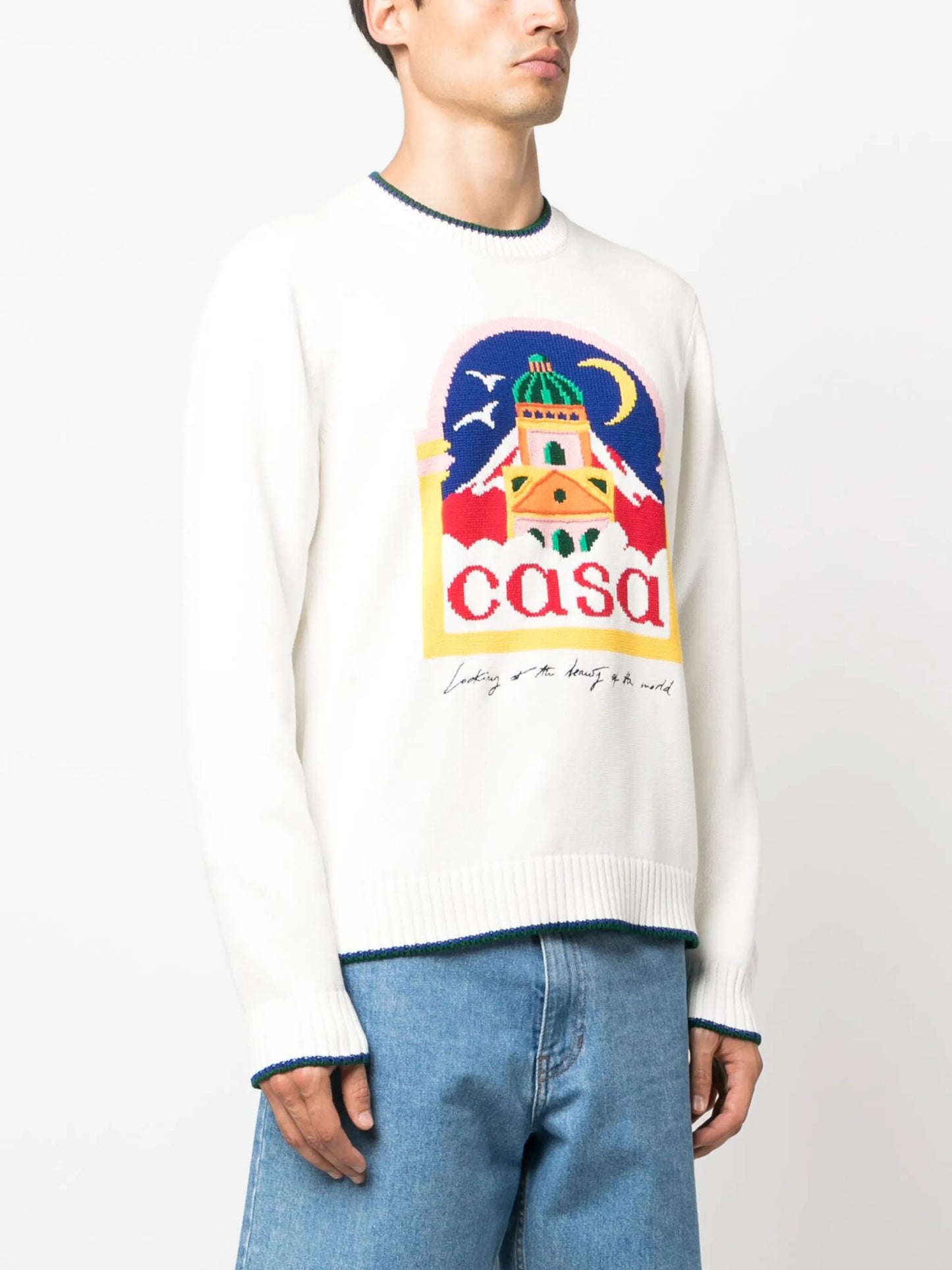 Casa intarsia-knit jumper