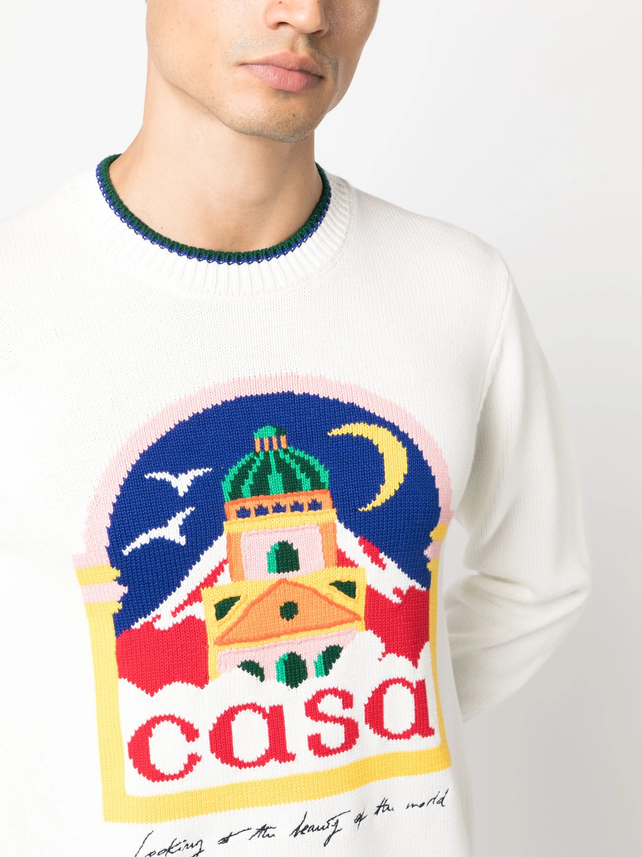 Casa intarsia-knit jumper